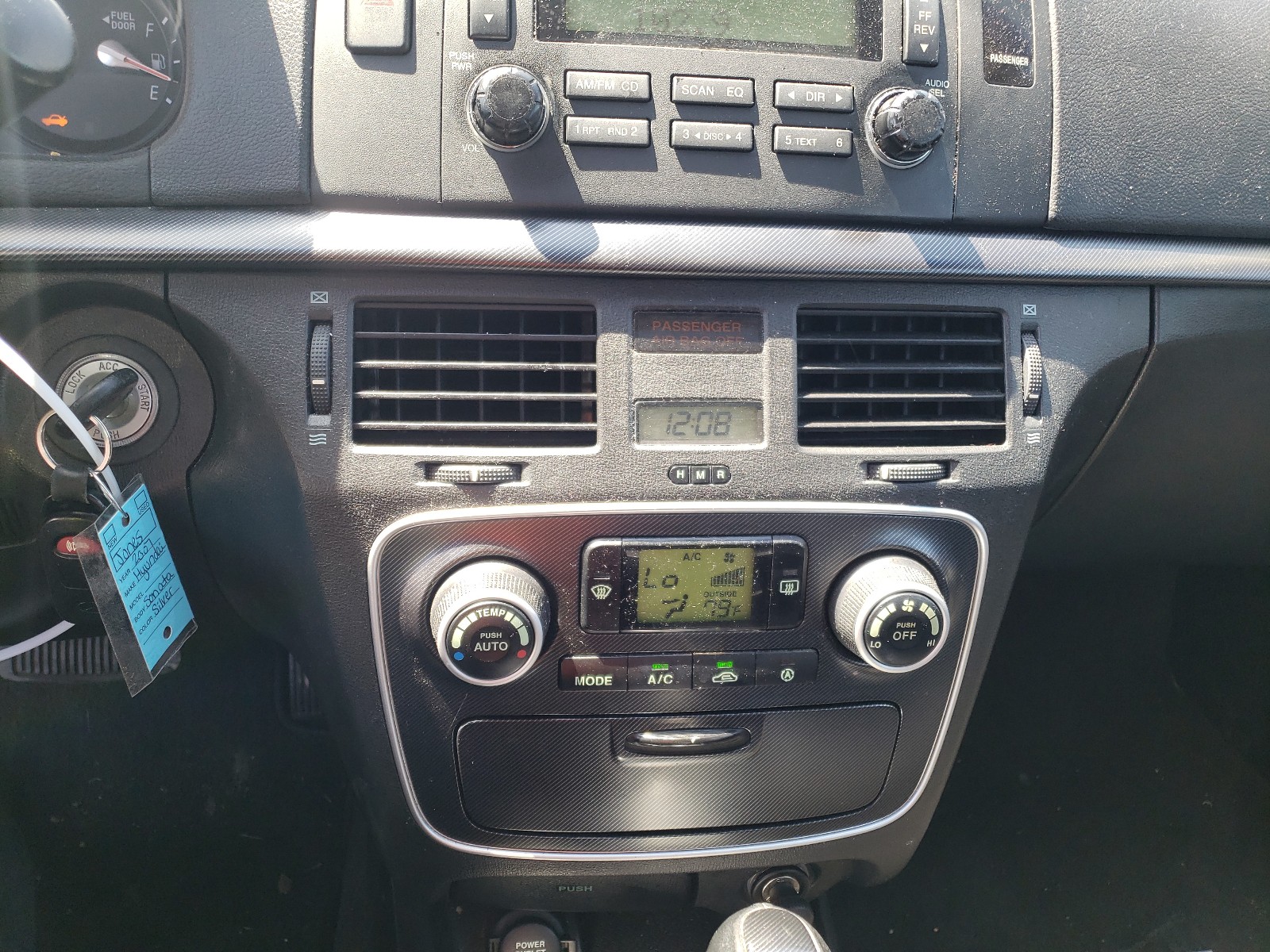 Photo 9 from auction – 2007 HYUNDAI SONATA SE with VIN 5NPEU46F57H233401