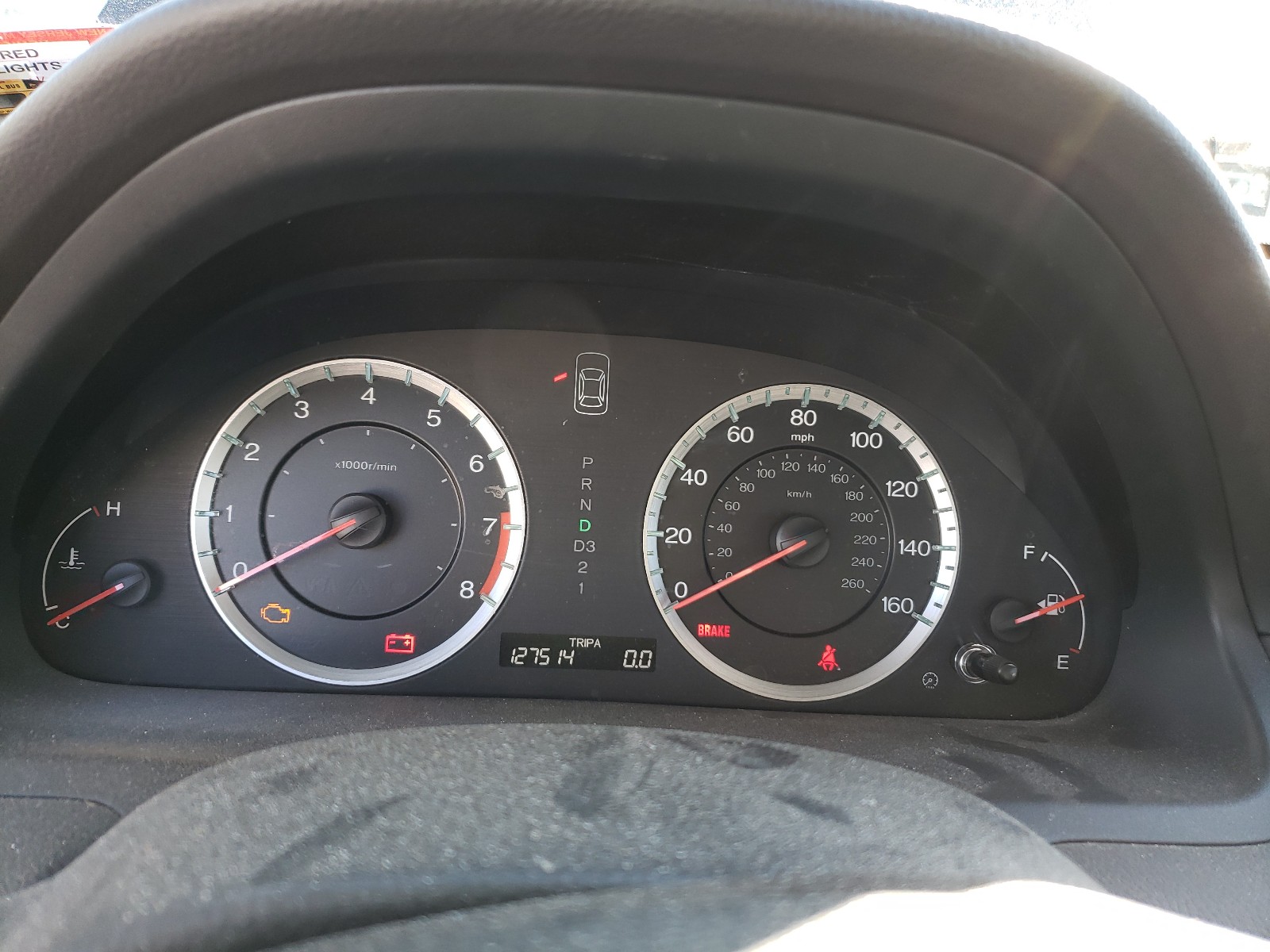 Photo 8 from auction – 2010 HONDA ACCORD LXP with VIN 1HGCP2F49AA066963