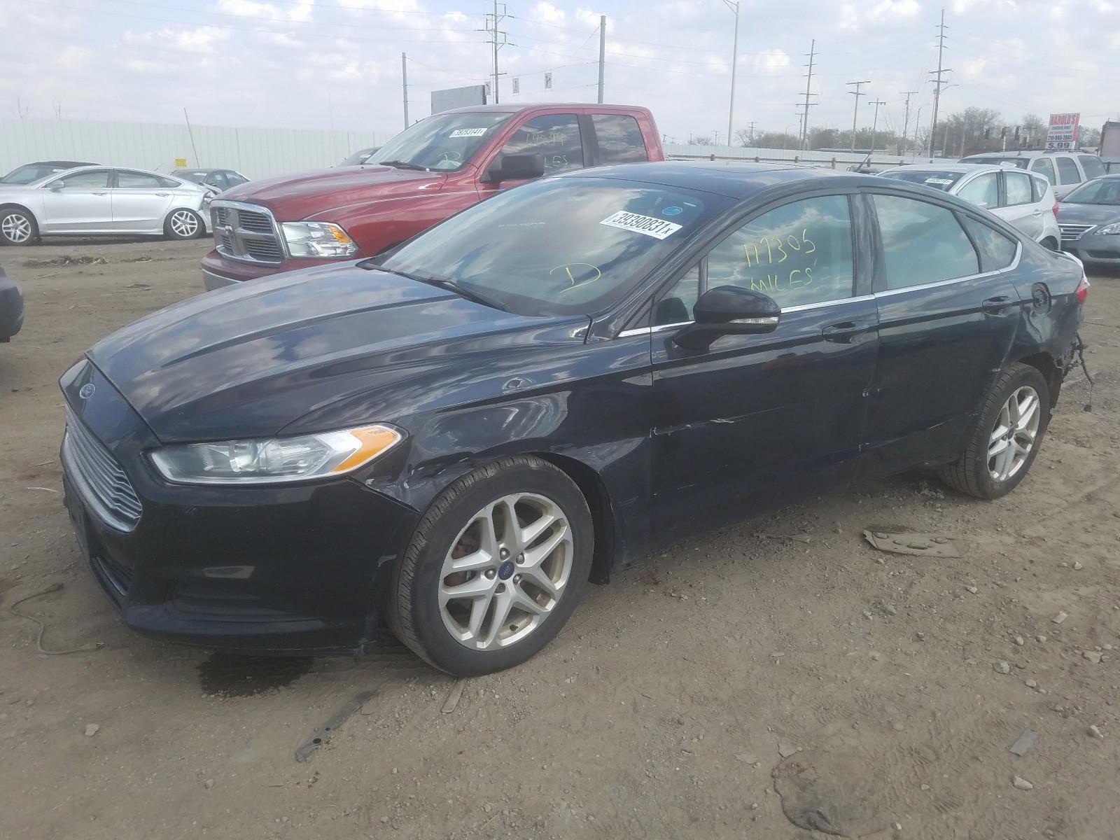 Photo 2 from auction – 2016 FORD FUSION SE with VIN 3FA6P0H70GR256100