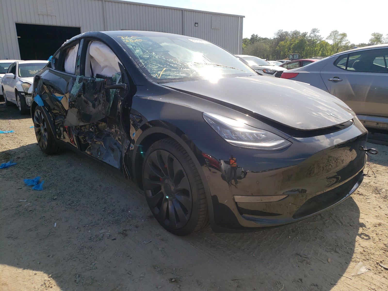TESLA MODEL Y 2021 with VIN 5YJYGDEF5MF079174 - Photo from auction