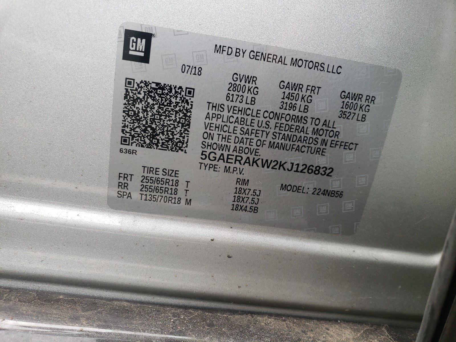 Zdjęcie 10 z aukcji – 2019 BUICK ENCLAVE z VIN 5GAERAKW2KJ126832