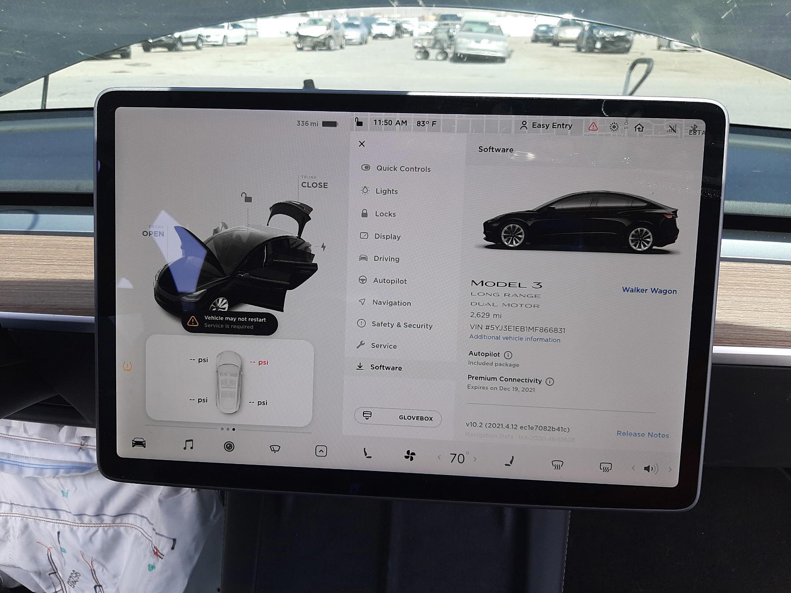 Photo 8 from auction – 2021 TESLA MODEL 3 with VIN 5YJ3E1EB1MF866831