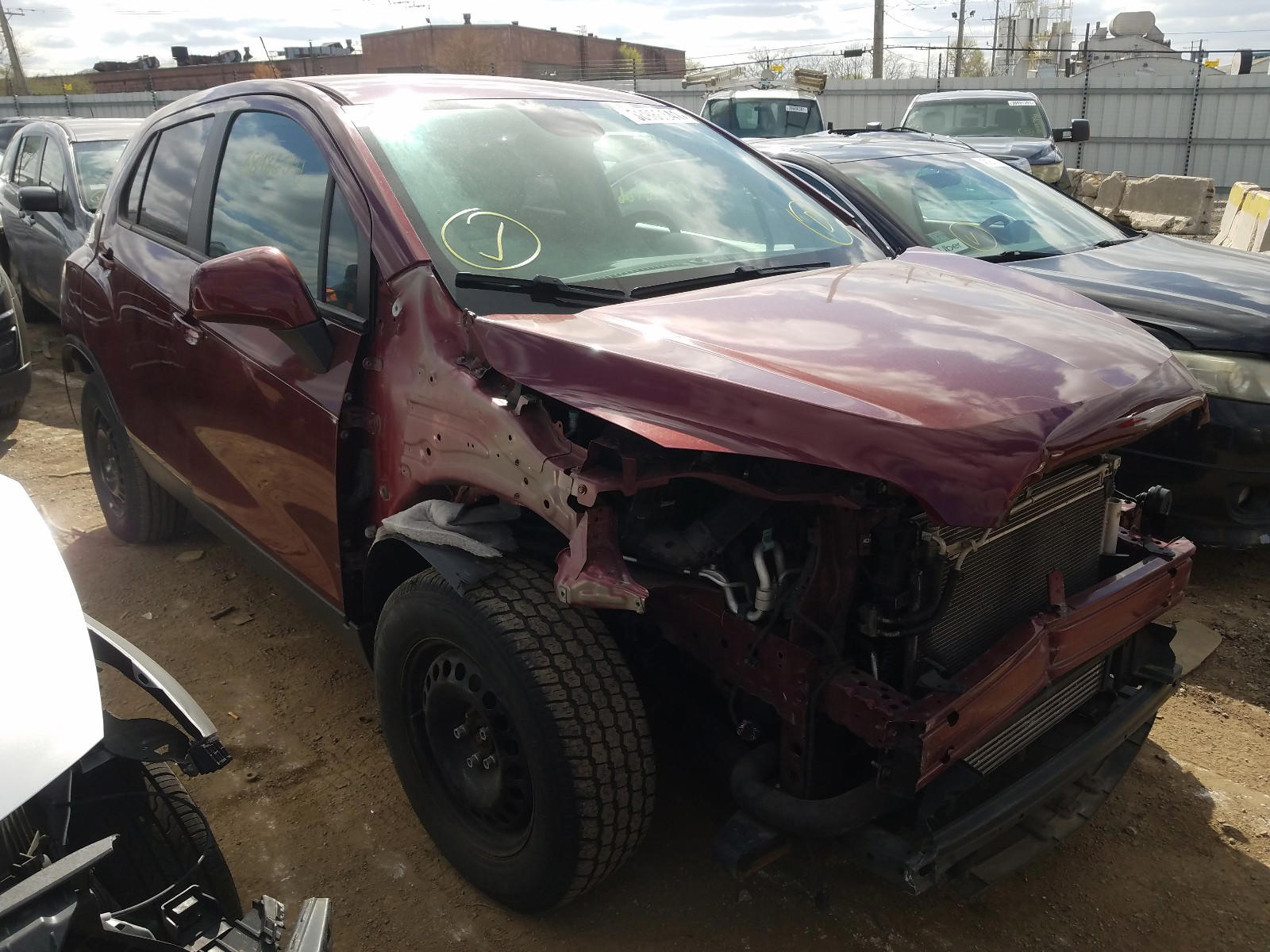 CHEVROLET TRAX LS 2016 with VIN 3GNCJKSB0GL215130 - Photo from auction
