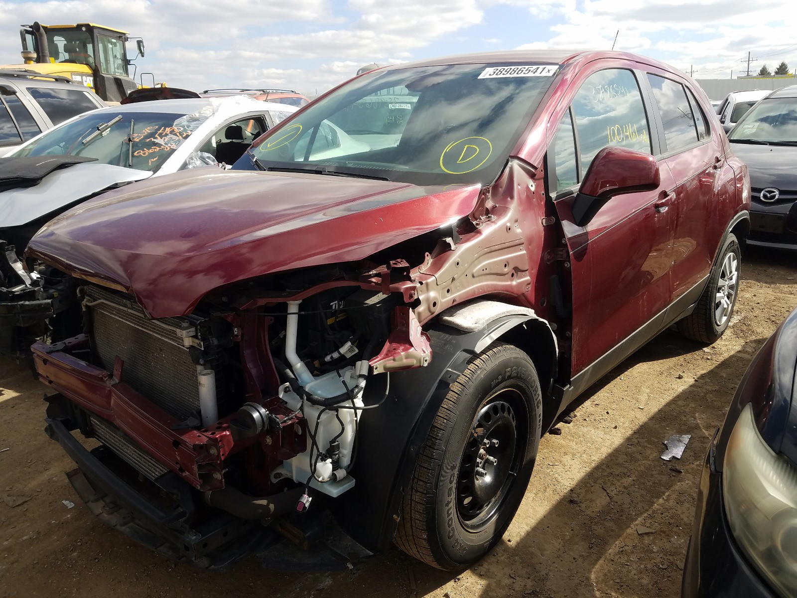 Photo 2 from auction – 2016 CHEVROLET TRAX LS with VIN 3GNCJKSB0GL215130