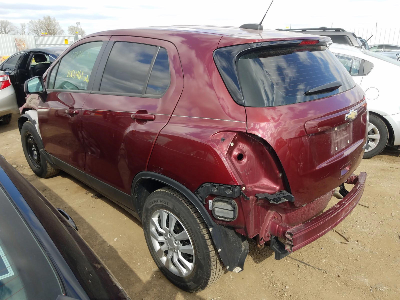 Photo 3 from auction – 2016 CHEVROLET TRAX LS with VIN 3GNCJKSB0GL215130