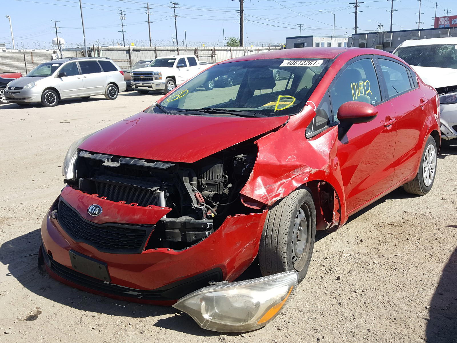 Photo 2 from auction – 2013 KIA RIO LX with VIN KNADM4A38D6231301