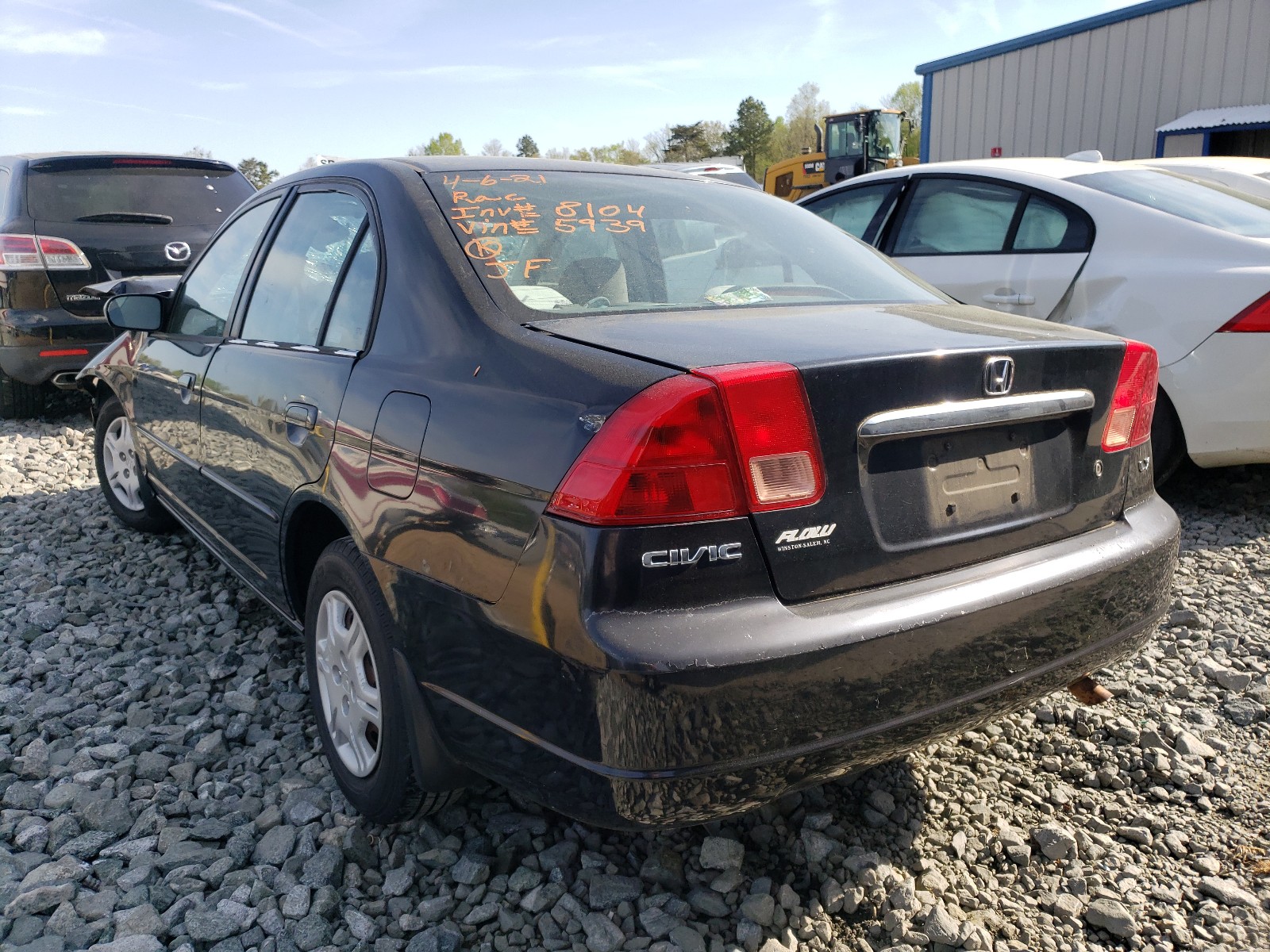 Photo 3 from auction – 2002 HONDA CIVIC LX with VIN 1HGES16562L045939