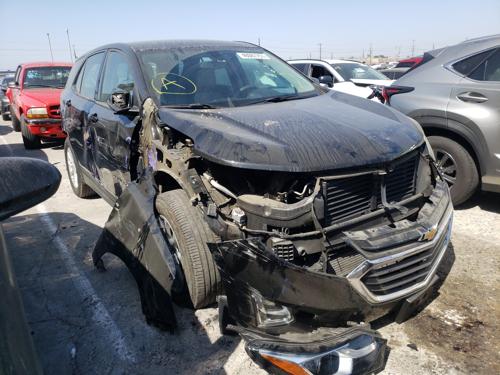 CHEVROLET EQUINOX LS 2018 with VIN 2GNAXHEV7J6335999 - Photo from auction