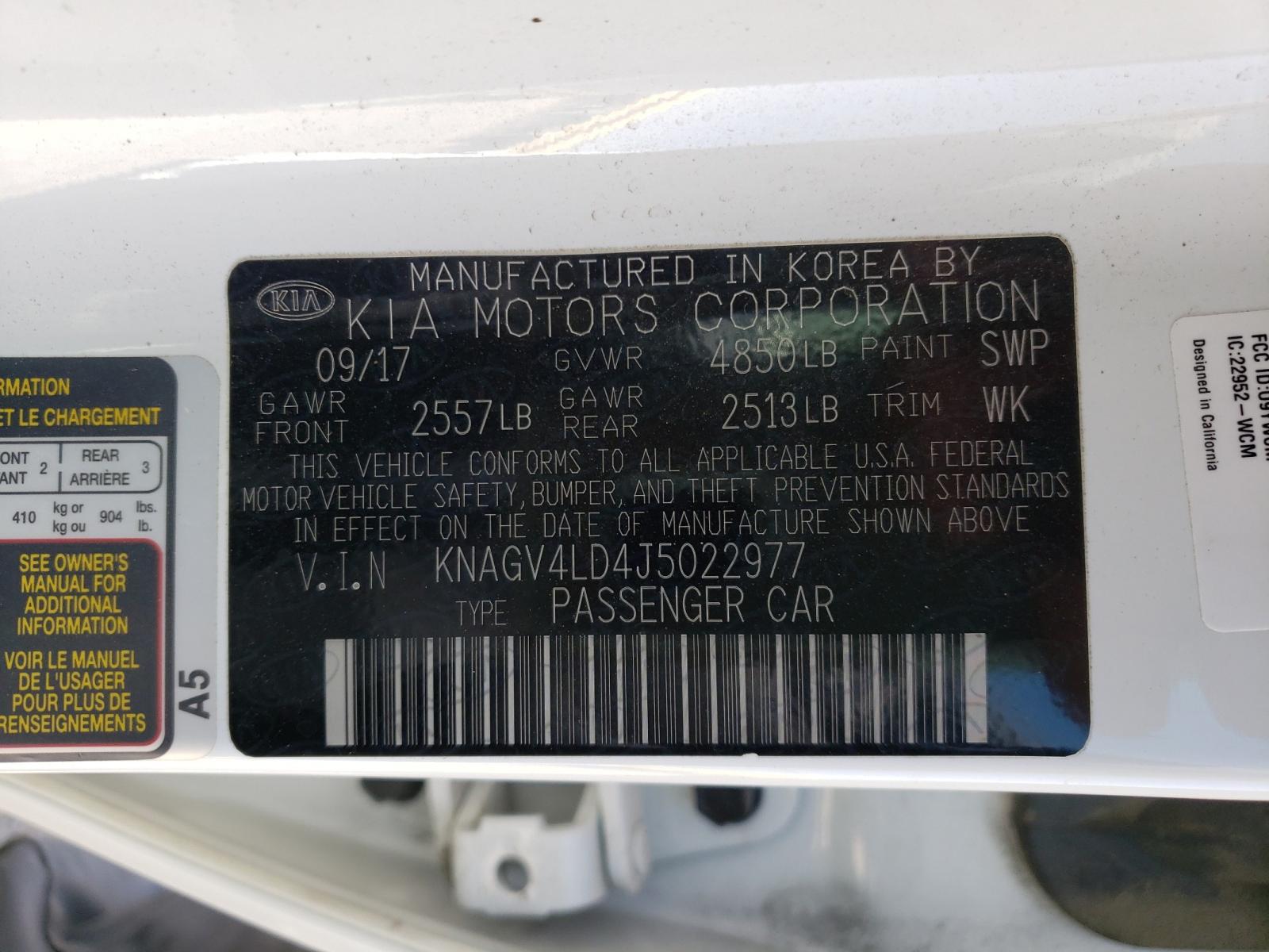 Photo 20 from auction – 2018 KIA OPTIMA PLU with VIN KNAGV4LD4J5022977