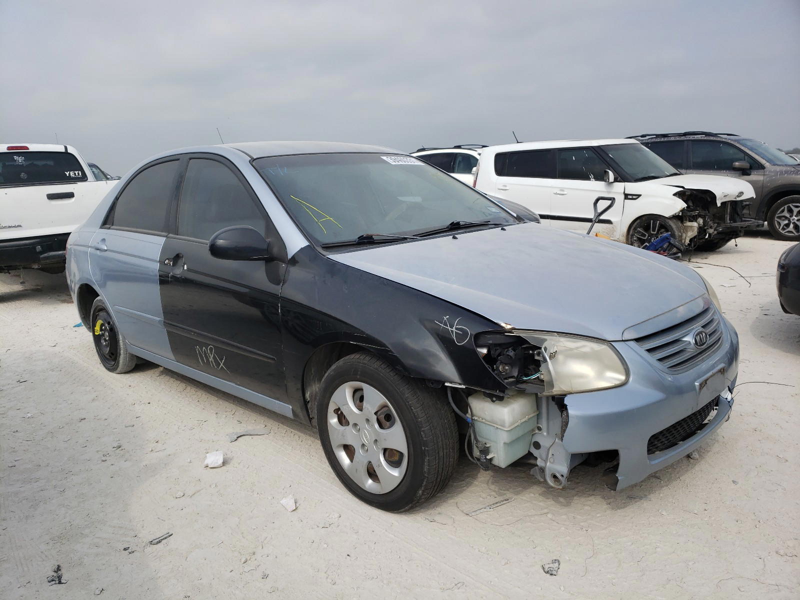 KIA SPECTRA EX 2007 with VIN KNAFE121575441477 - Photo from auction