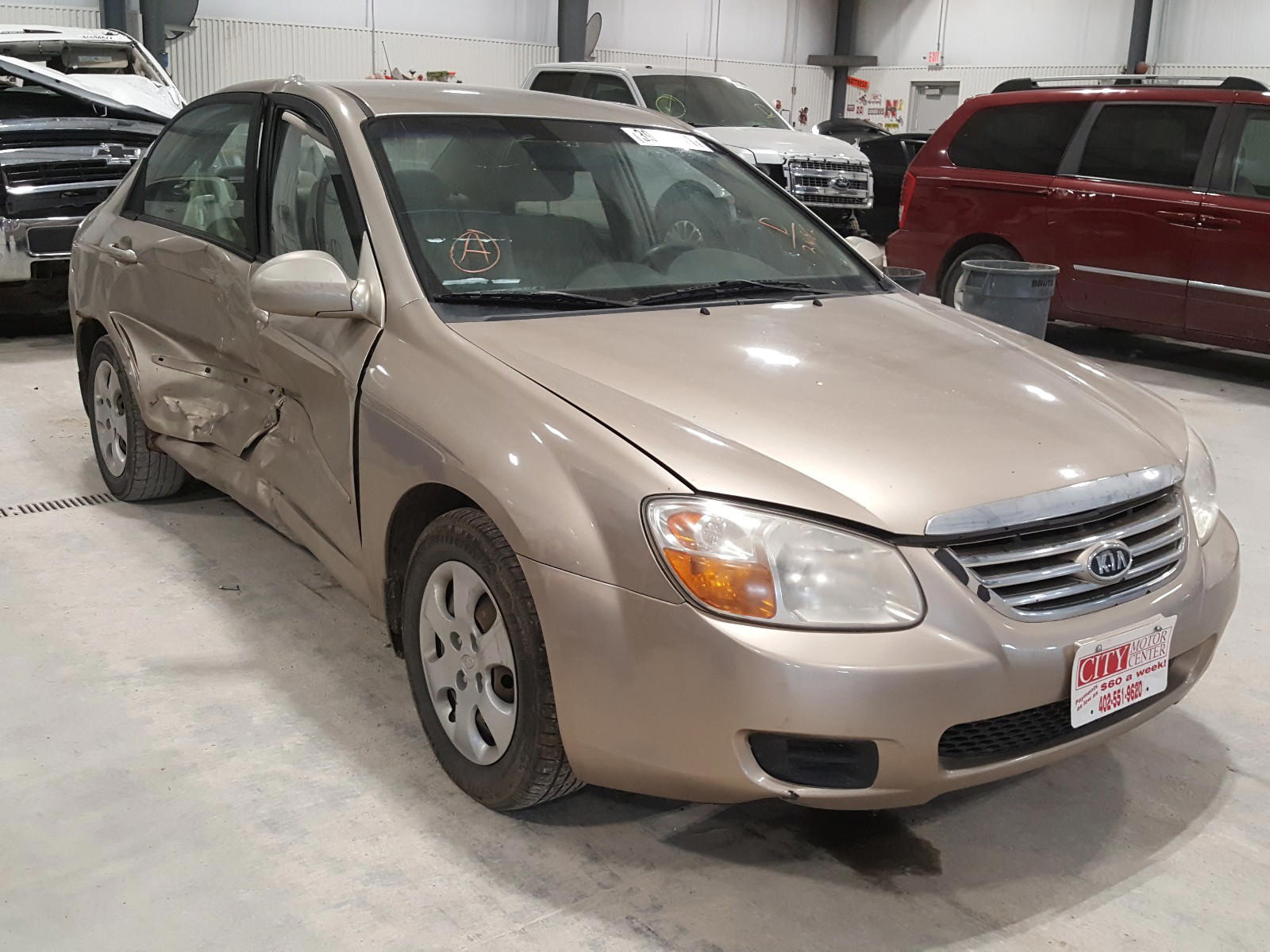 KIA SPECTRA EX 2007 with VIN KNAFE121475412682 - Photo from auction