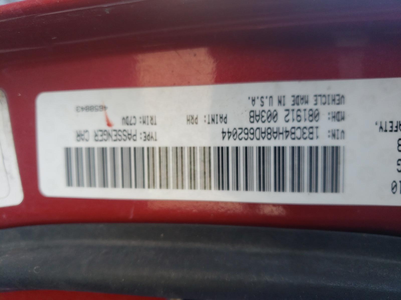 Photo 10 from auction – 2010 DODGE CALIBER SX with VIN 1B3CB4HA8AD662044