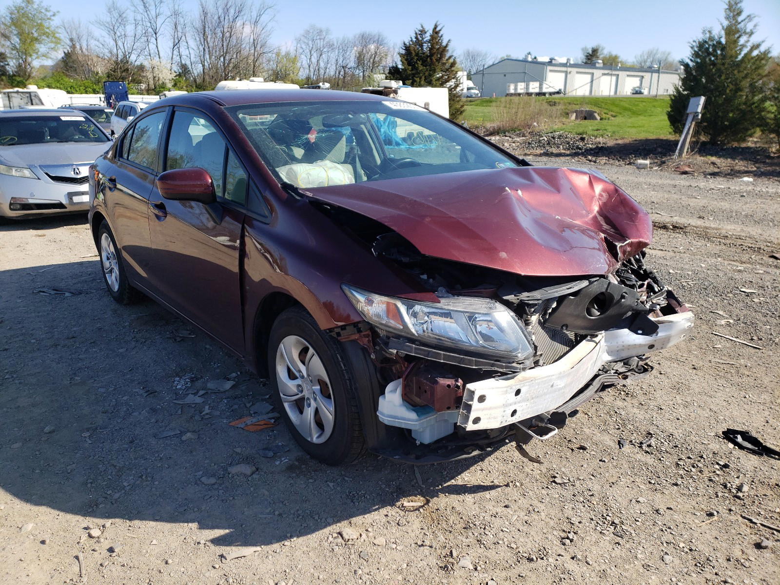 HONDA CIVIC LX 2014 with VIN 19XFB2F54EE212451 - Photo from auction
