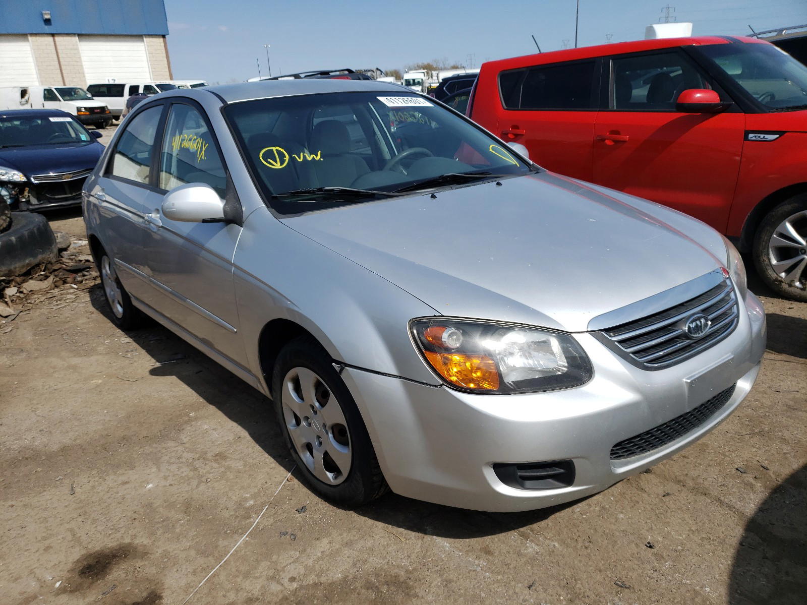 KIA SPECTRA 2009 with VIN KNAFE221895627796 - Photo from auction