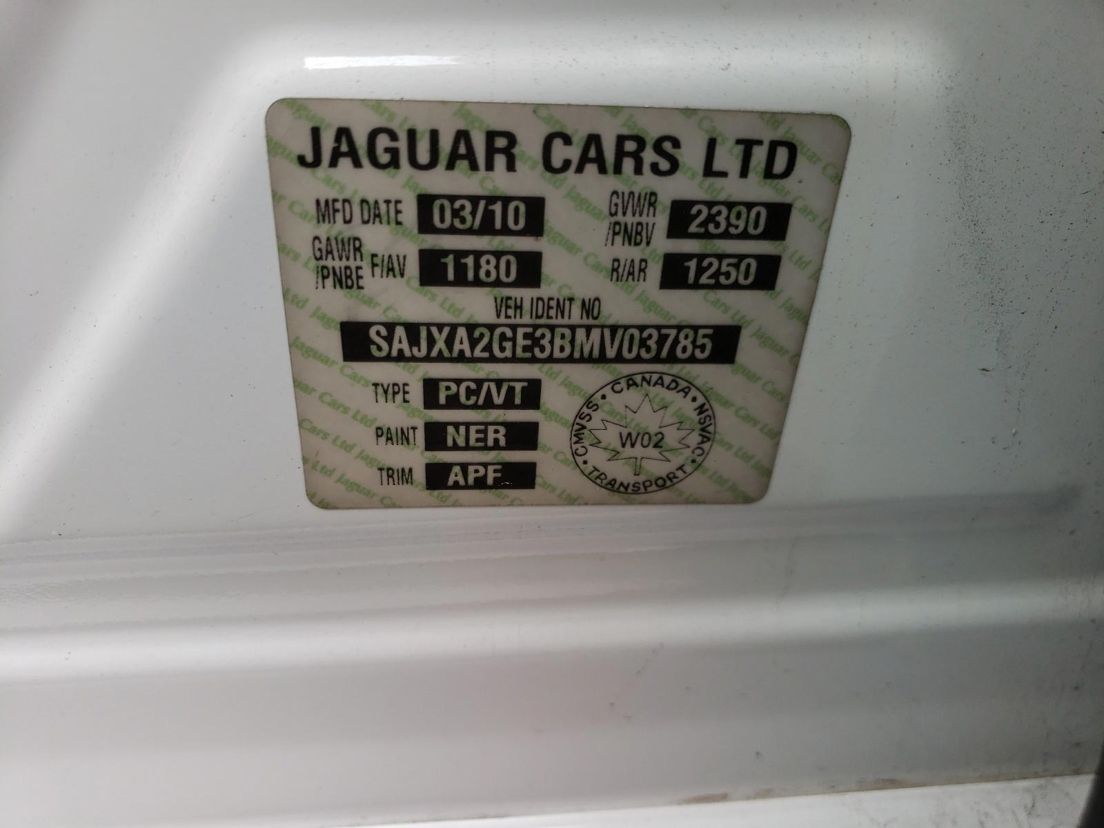 Photo 20 from auction – 2011 JAGUAR XJL SUPERC with VIN SAJXA2GE3BMV03785