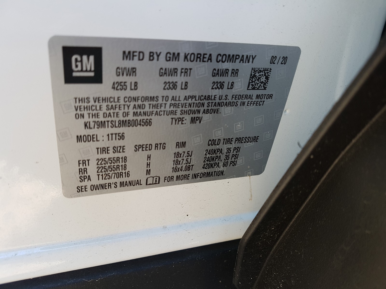 Photo 10 from auction – 2021 CHEVROLET TRAILBLAZE with VIN KL79MTSL8MB004566