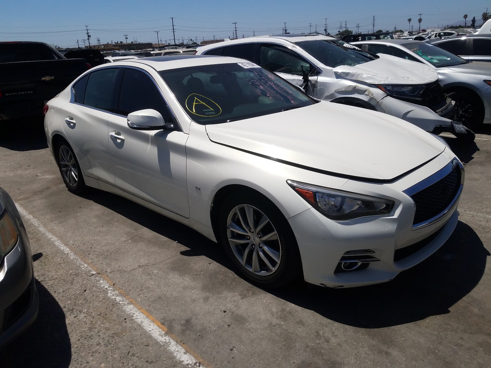 INFINITI Q50 BASE 2015 with VIN JN1BV7AP6FM353698 - Photo from auction