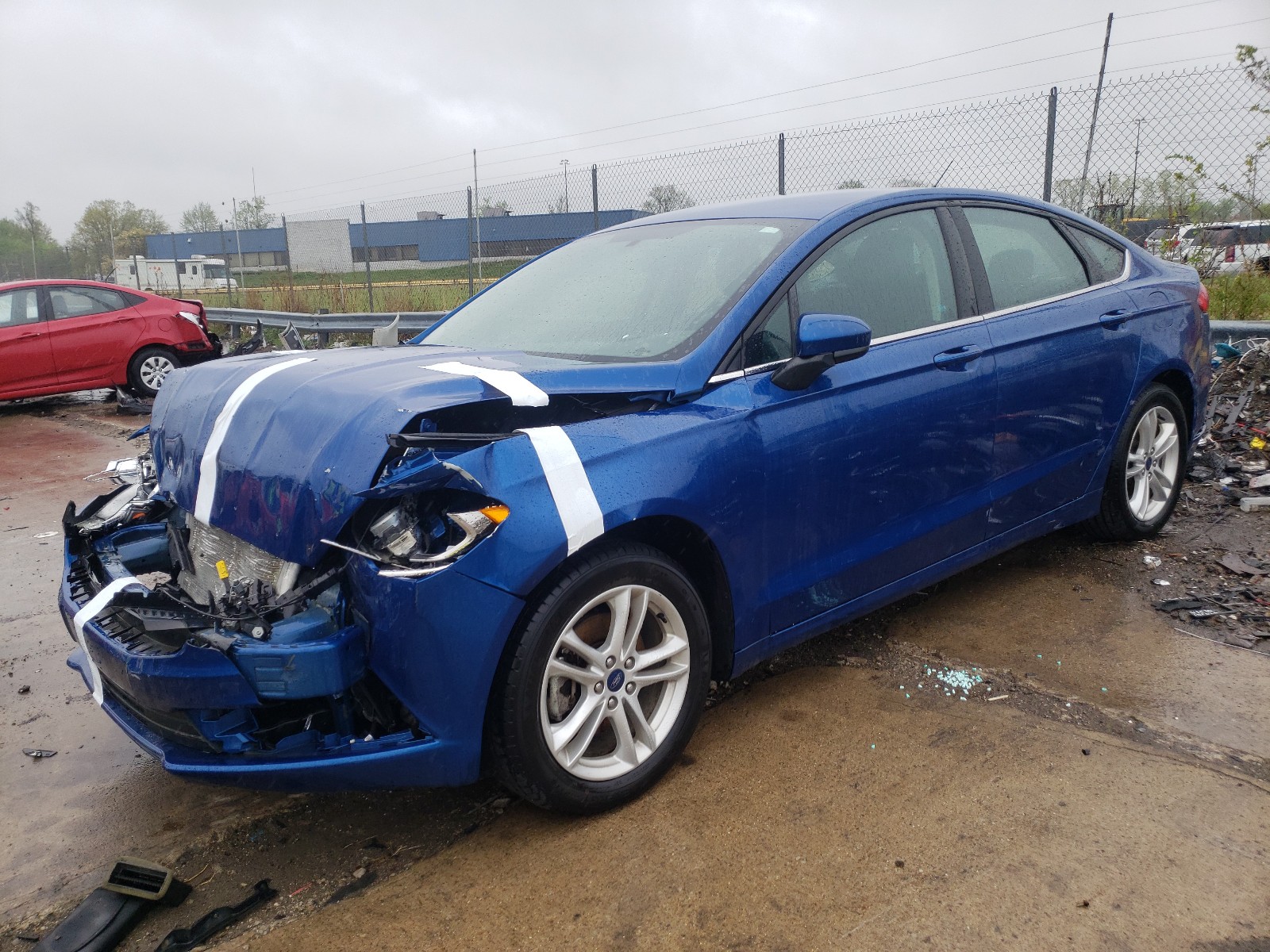 Photo 2 from auction – 2018 FORD FUSION SE with VIN 3FA6P0HDXJR185677