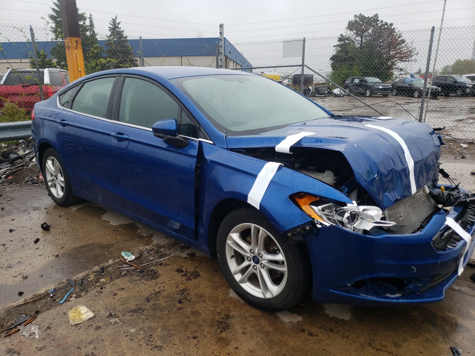 Photo 1 from auction – 2018 FORD FUSION SE with VIN 3FA6P0HDXJR185677