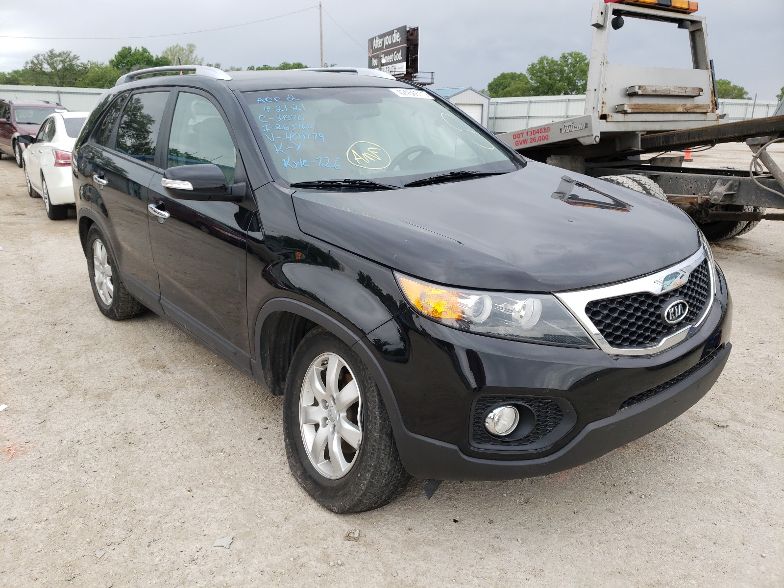 Photo 1 from auction – 2013 KIA SORENTO LX with VIN 5XYKT4A67DG408179