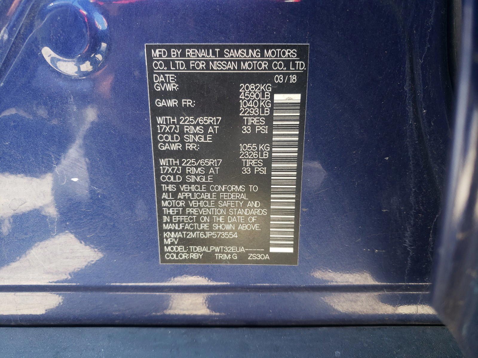 Photo 10 from auction – 2018 NISSAN ROGUE S with VIN KNMAT2MT6JP573554