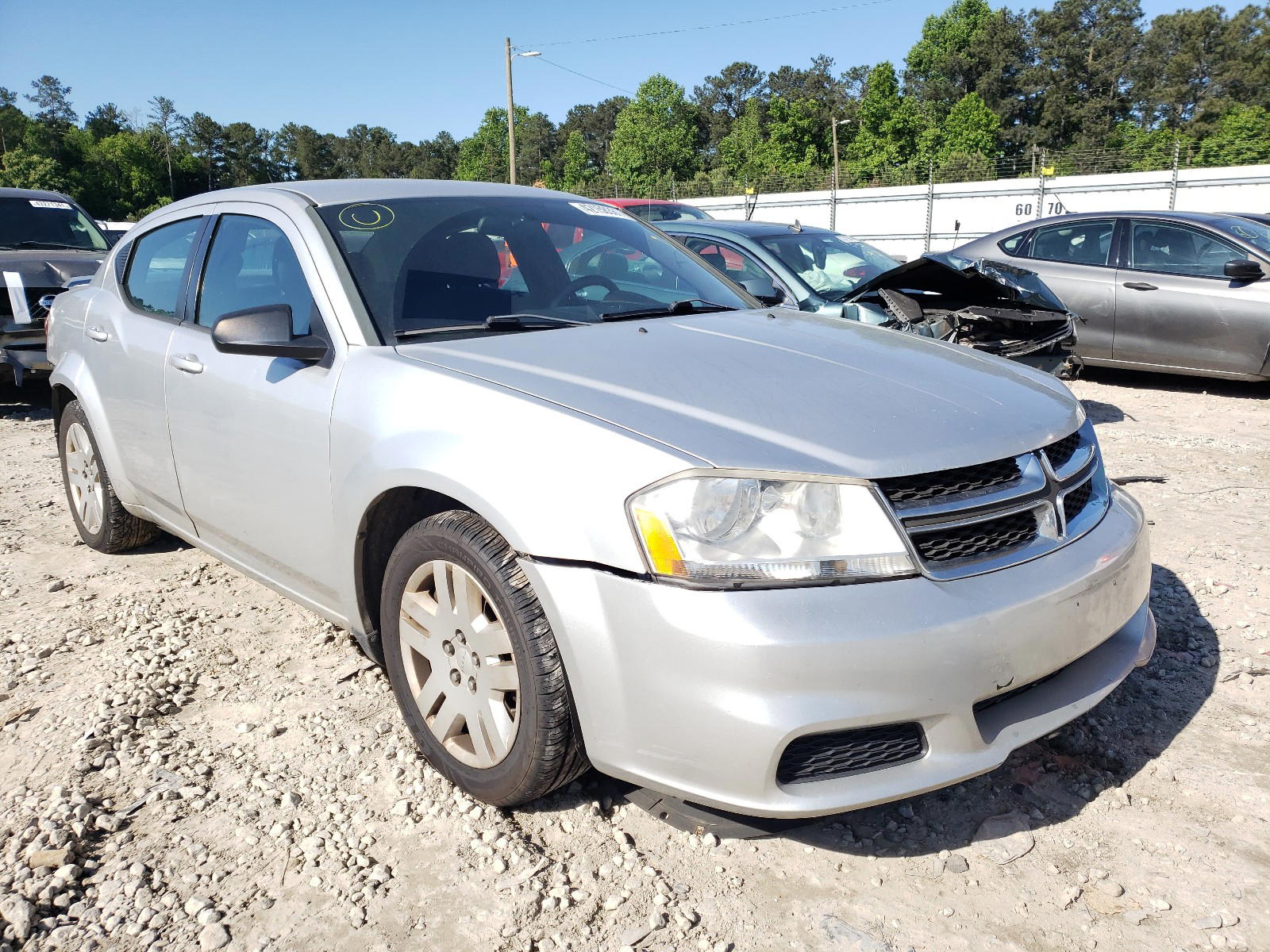 DODGE AVENGER SE 2012 with VIN 1C3CDZAB3CN165302 - Photo from auction