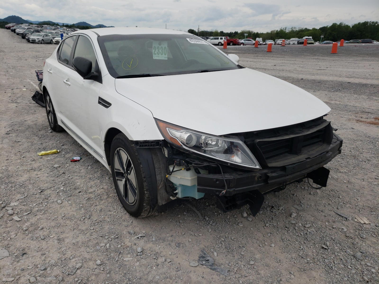 KIA OPTIMA HYB 2012 with VIN KNAGM4AD0C5015548 - Photo from auction