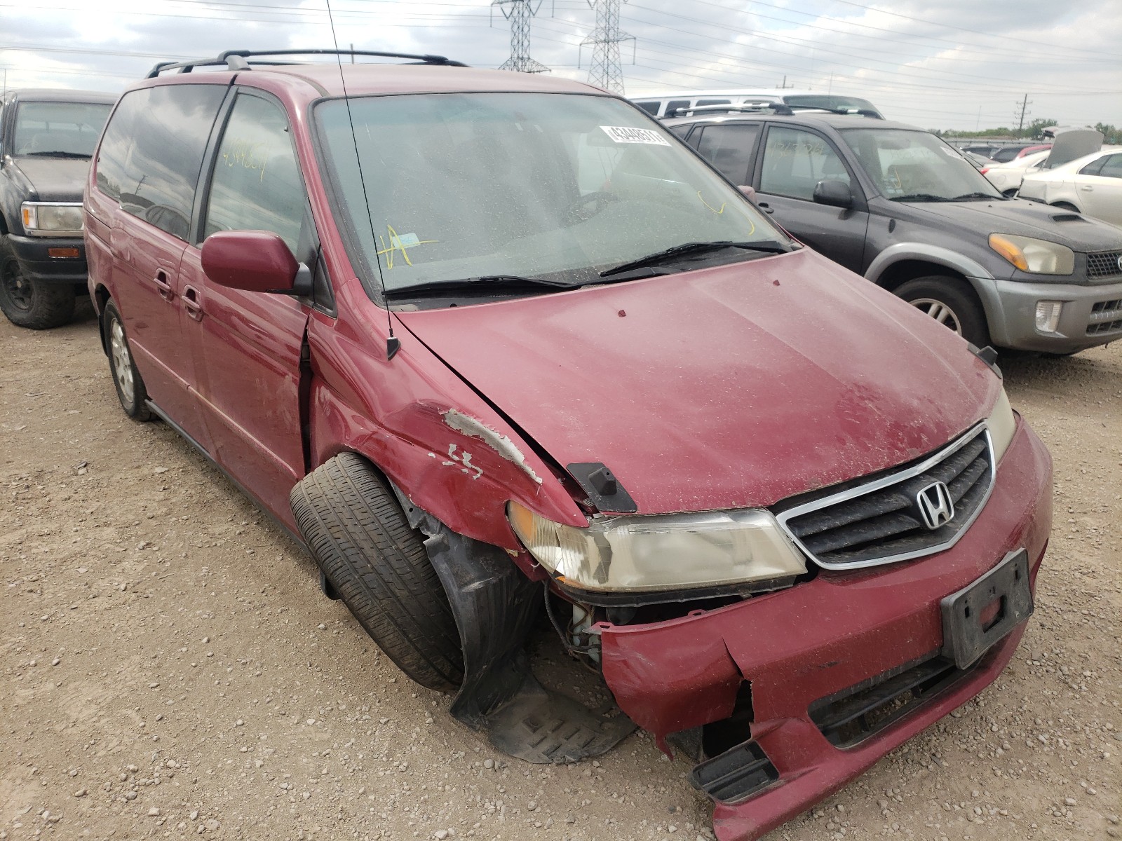 HONDA ODYSSEY EX 2003 with VIN 5FNRL18663B032082 - Photo from auction