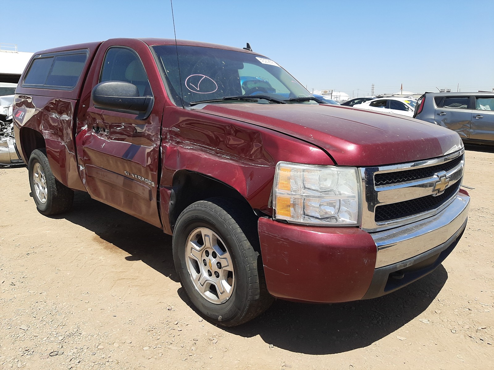 CHEVROLET SILVERADO 2008 with VIN 1GCEK14J18Z163109 - Photo from auction