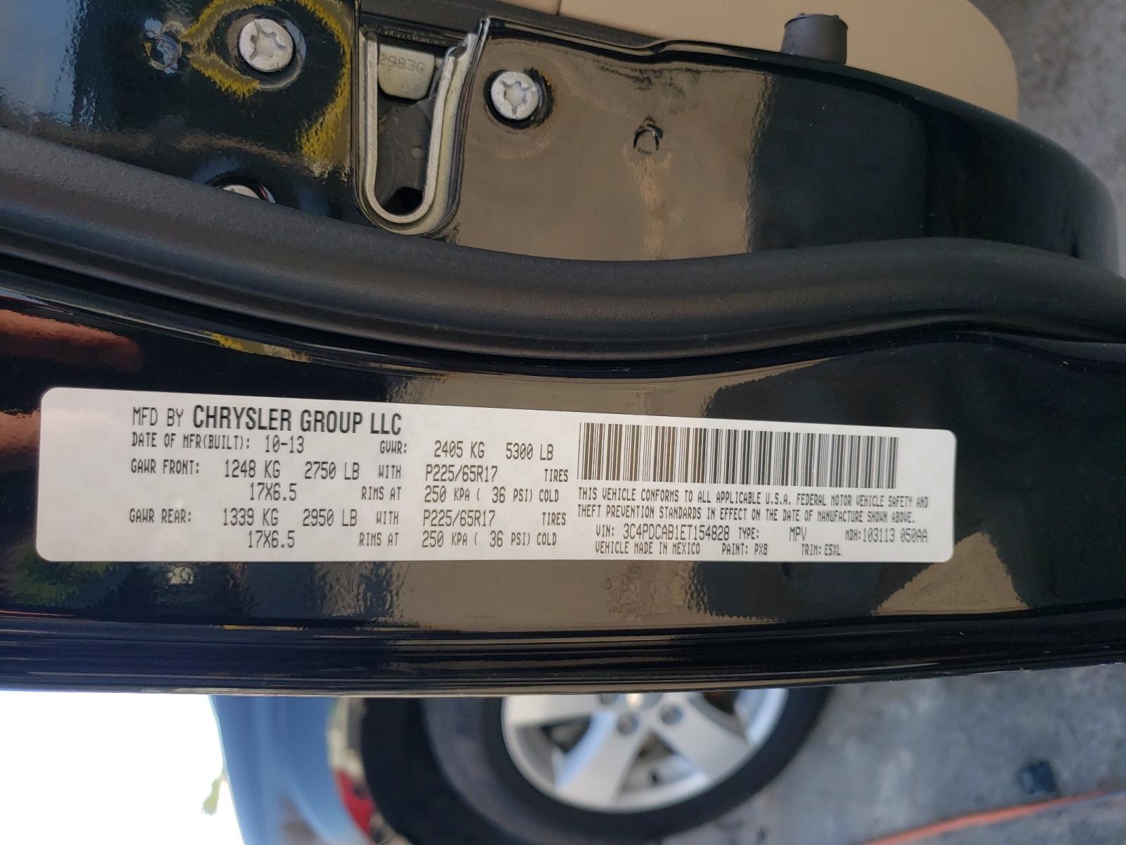 Photo 10 from auction – 2014 DODGE JOURNEY SE with VIN 3C4PDCAB1ET154828