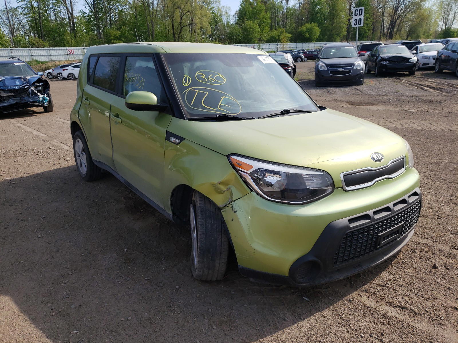 KIA SOUL 2014 with VIN KNDJN2A29E7041145 - Photo from auction