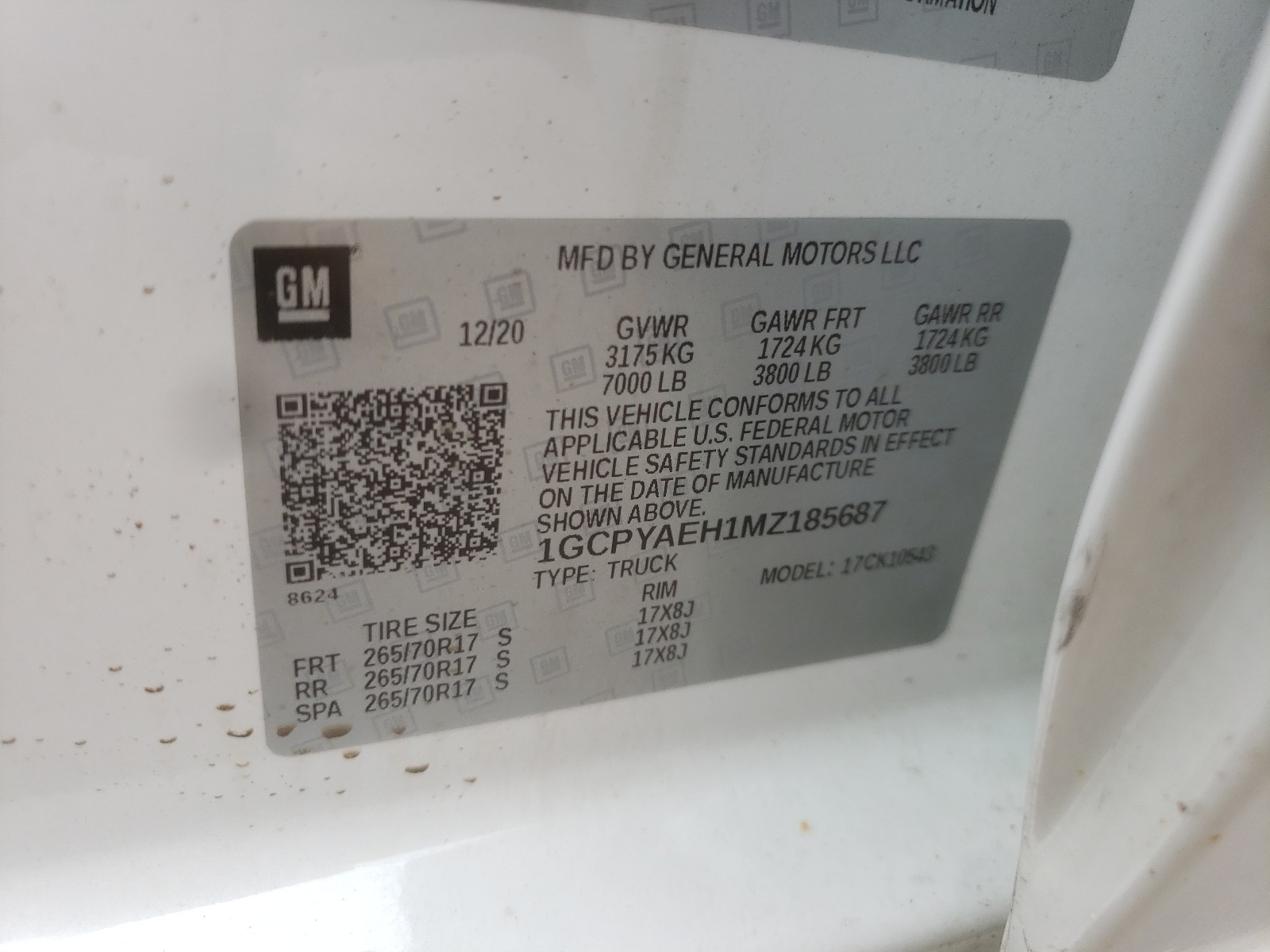 Photo 10 from auction – 2021 CHEVROLET SILVERADO with VIN 1GCPYAEH1MZ185687