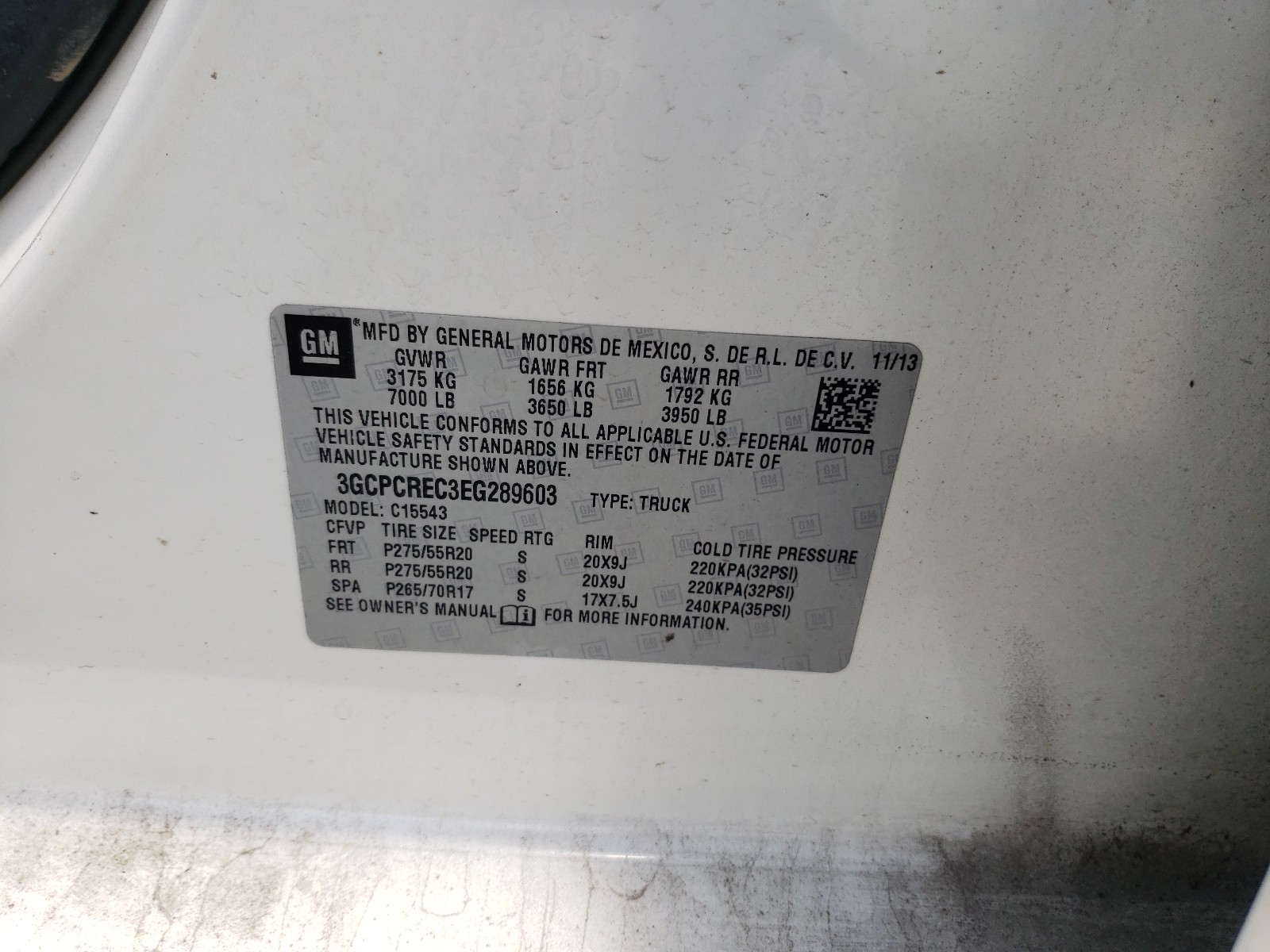 Photo 10 from auction – 2014 CHEVROLET SILVERADO with VIN 3GCPCREC3EG289603