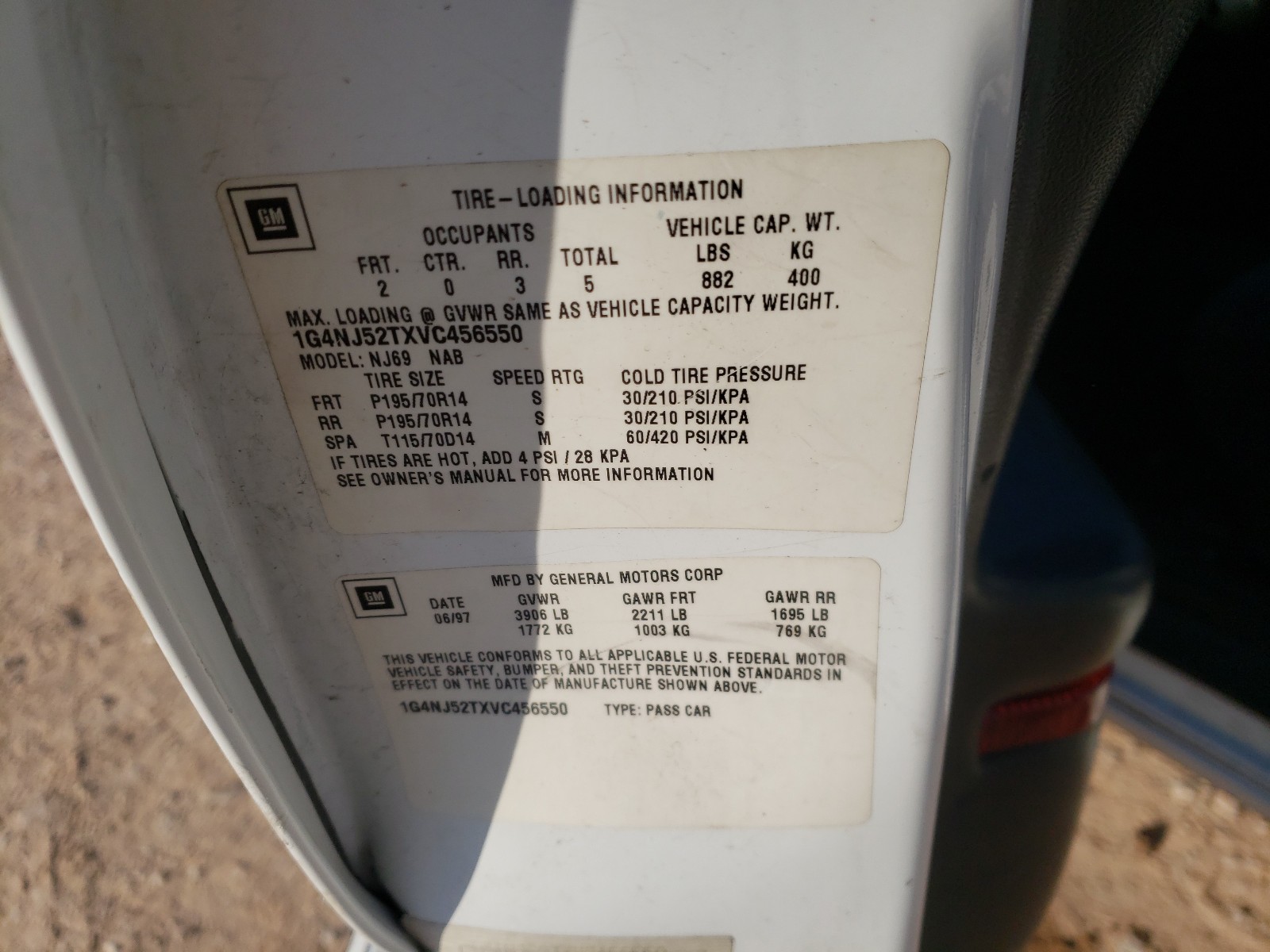 Photo 10 from auction – 1997 BUICK SKYLARK CU with VIN 1G4NJ52TXVC456550