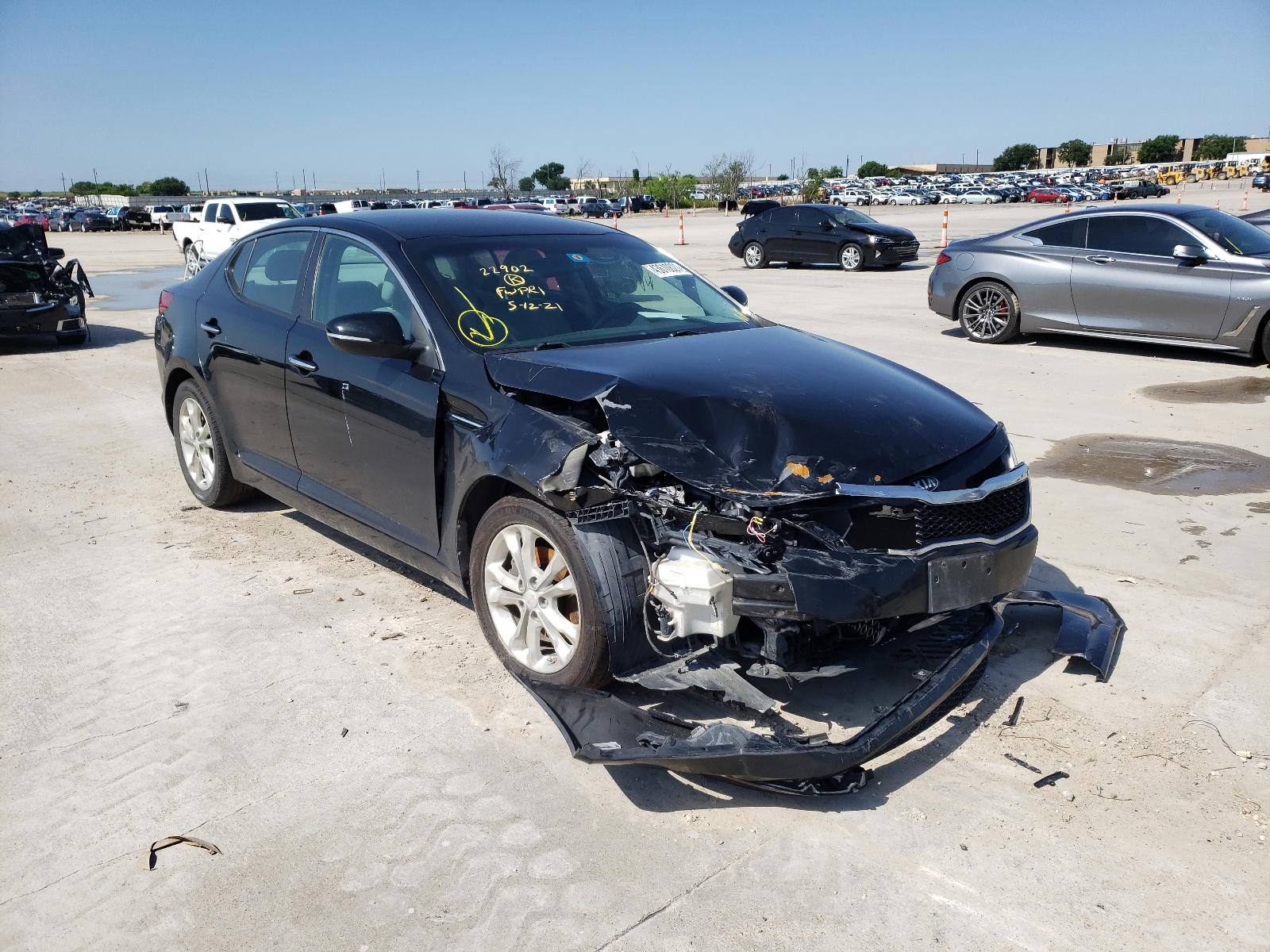 KIA OPTIMA EX 2013 with VIN 5XXGN4A70DG157681 - Photo from auction