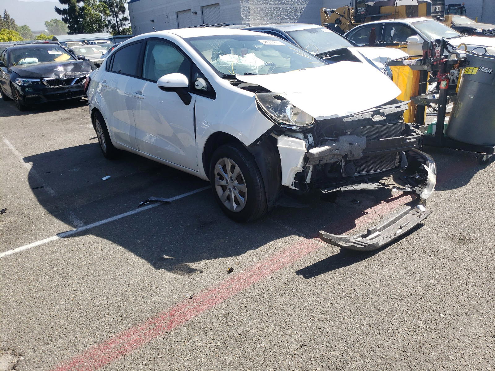 KIA RIO LX 2013 with VIN KNADM4A31D6152701 - Photo from auction