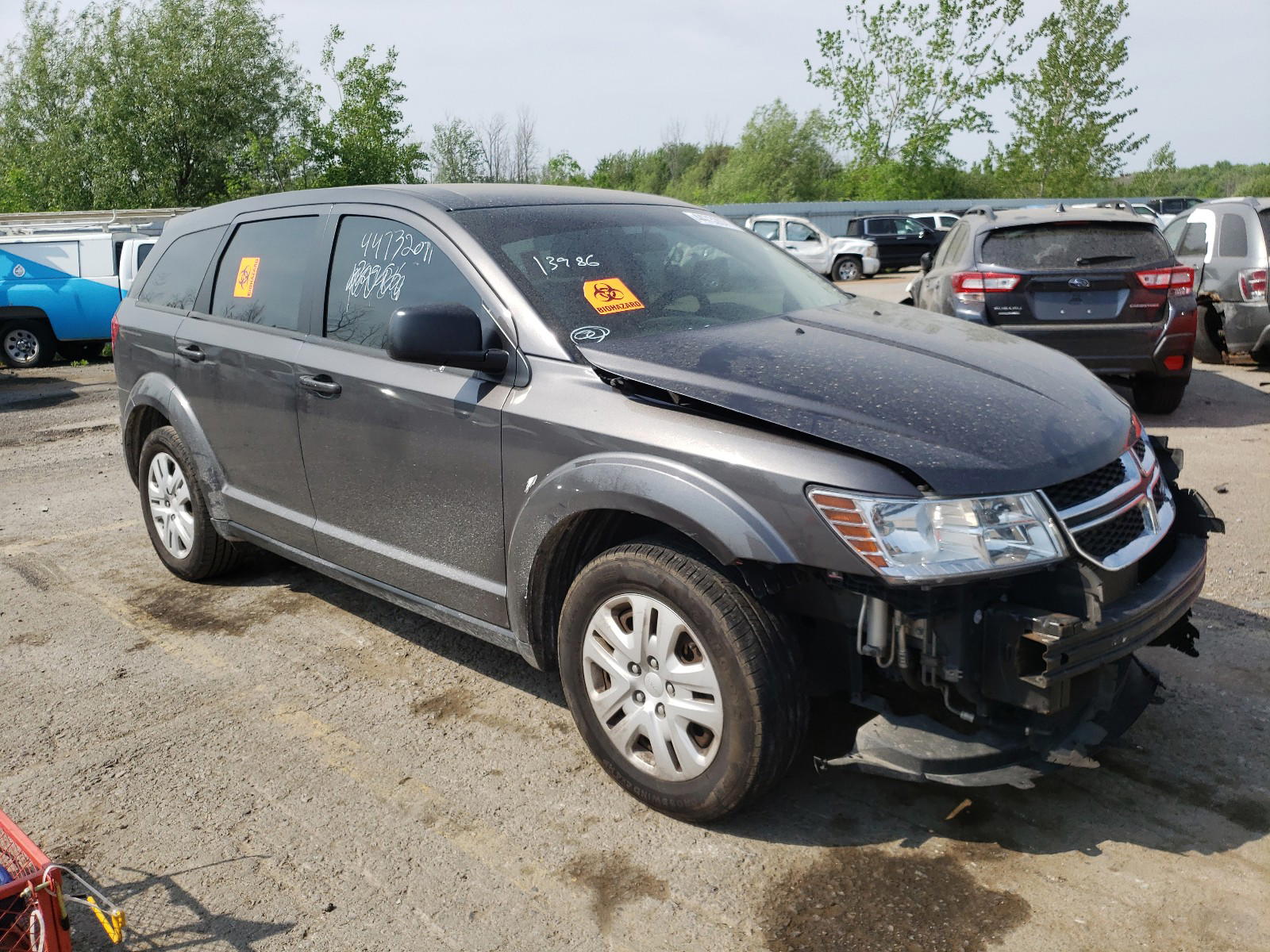 DODGE JOURNEY SE 2014 with VIN 3C4PDCAB7ET186618 - Photo from auction