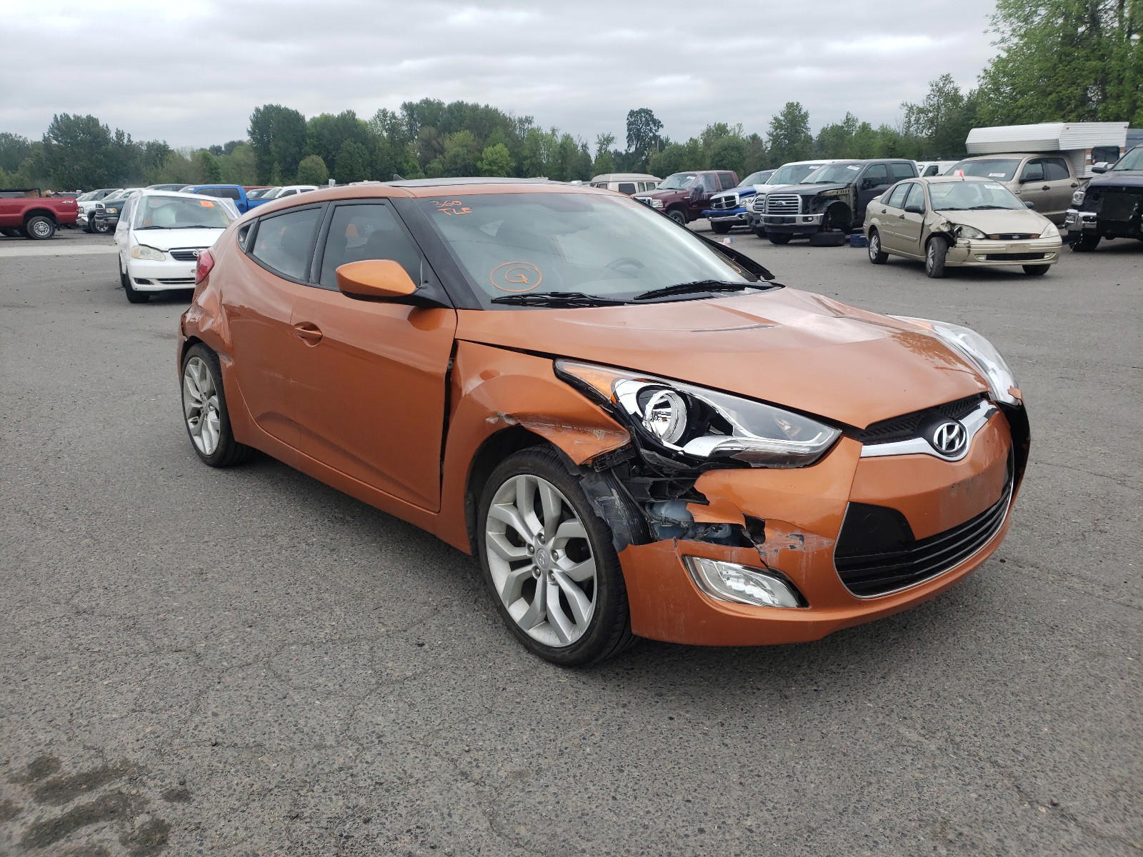 HYUNDAI VELOSTER 2012 with VIN KMHTC6AD4CU030653 - Photo from auction
