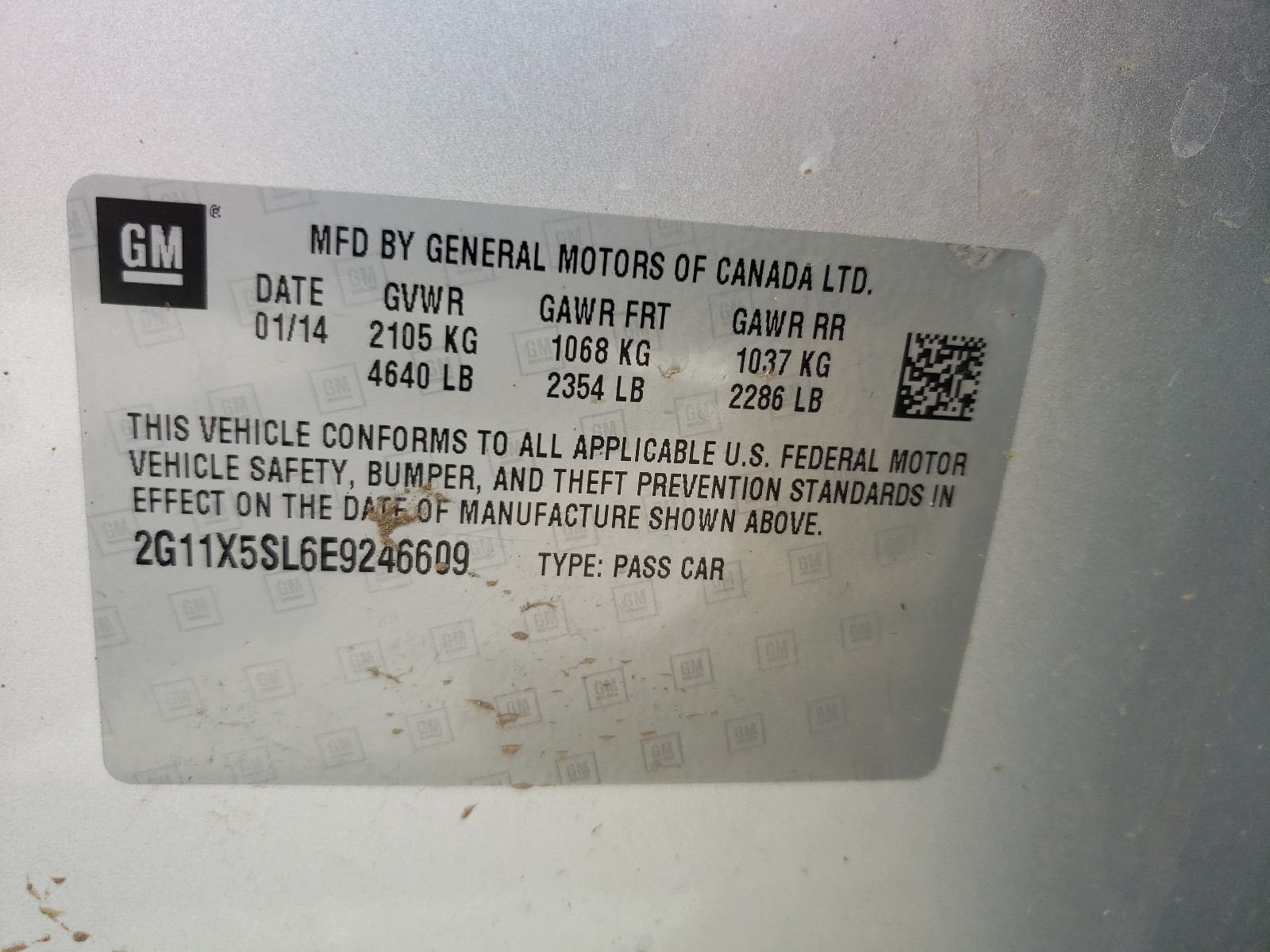 Zdjęcie 10 z aukcji – 2014 CHEVROLET IMPALA LS z VIN 2G11X5SL6E9246609
