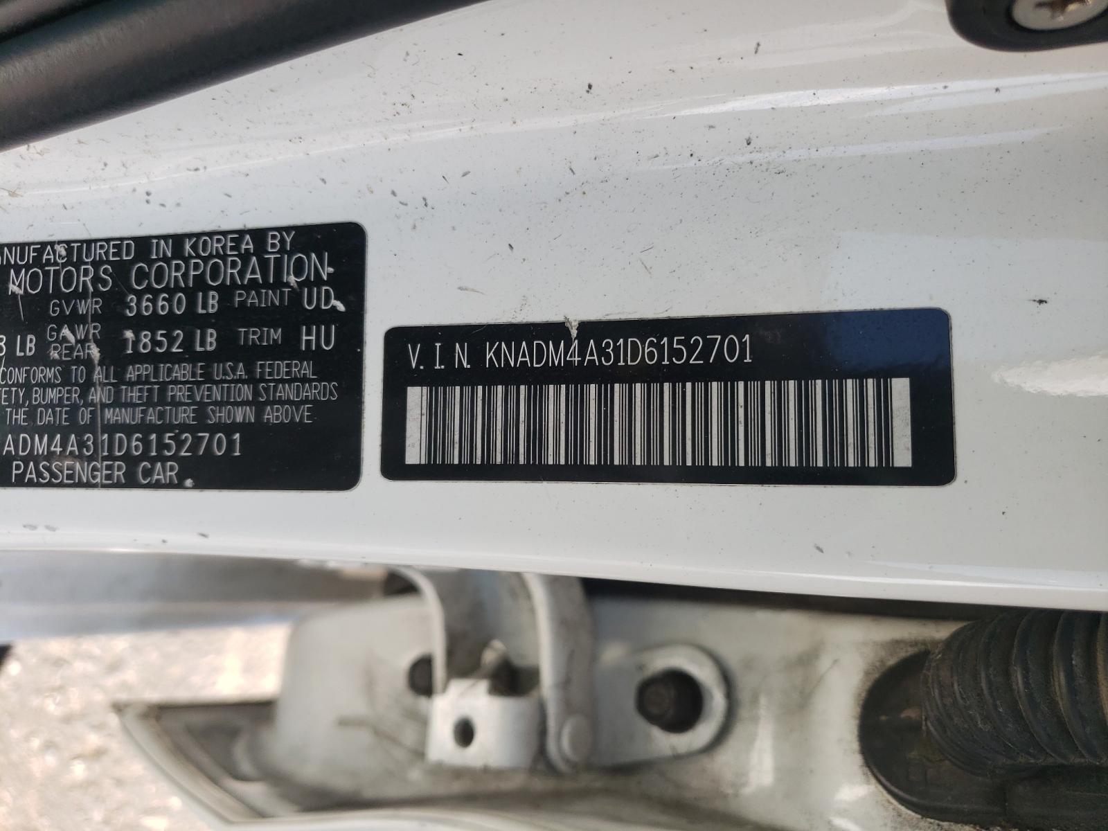 Photo 10 from auction – 2013 KIA RIO LX with VIN KNADM4A31D6152701
