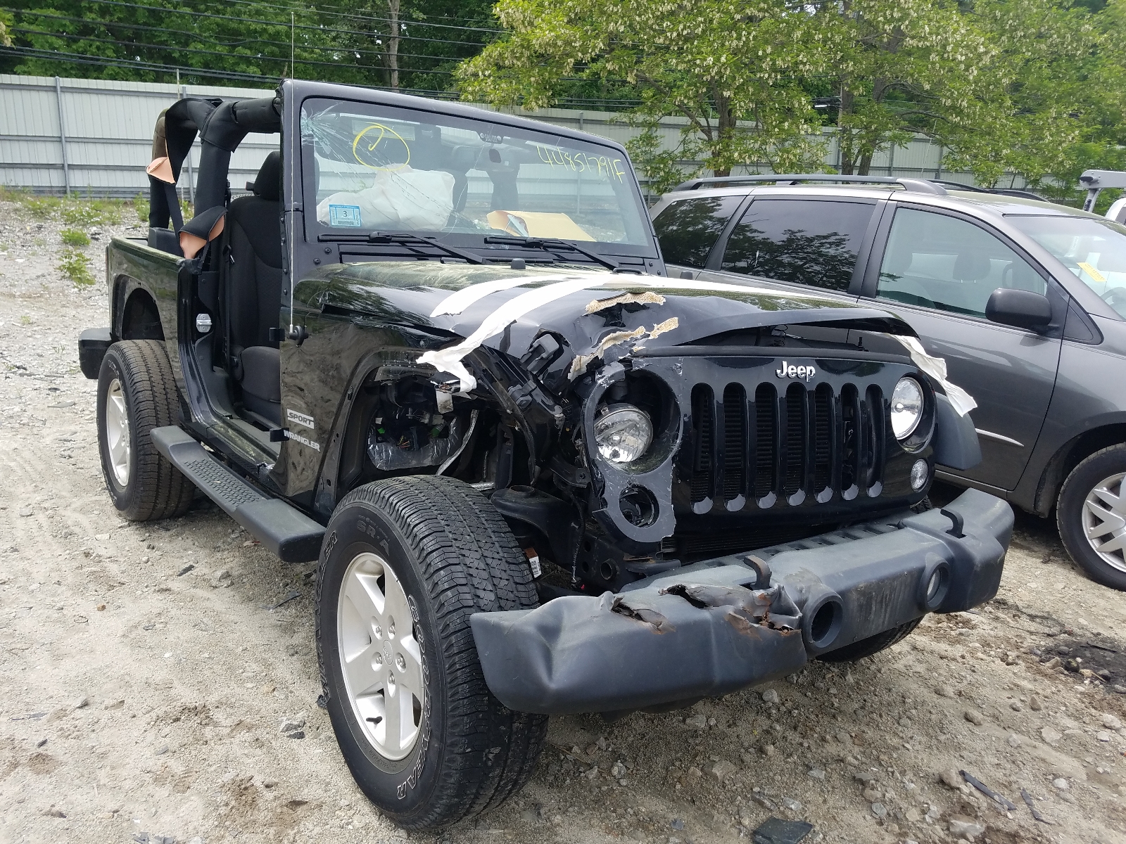 JEEP WRANGLER S 2016 with VIN 1C4AJWAGXGL258521 - Photo from auction