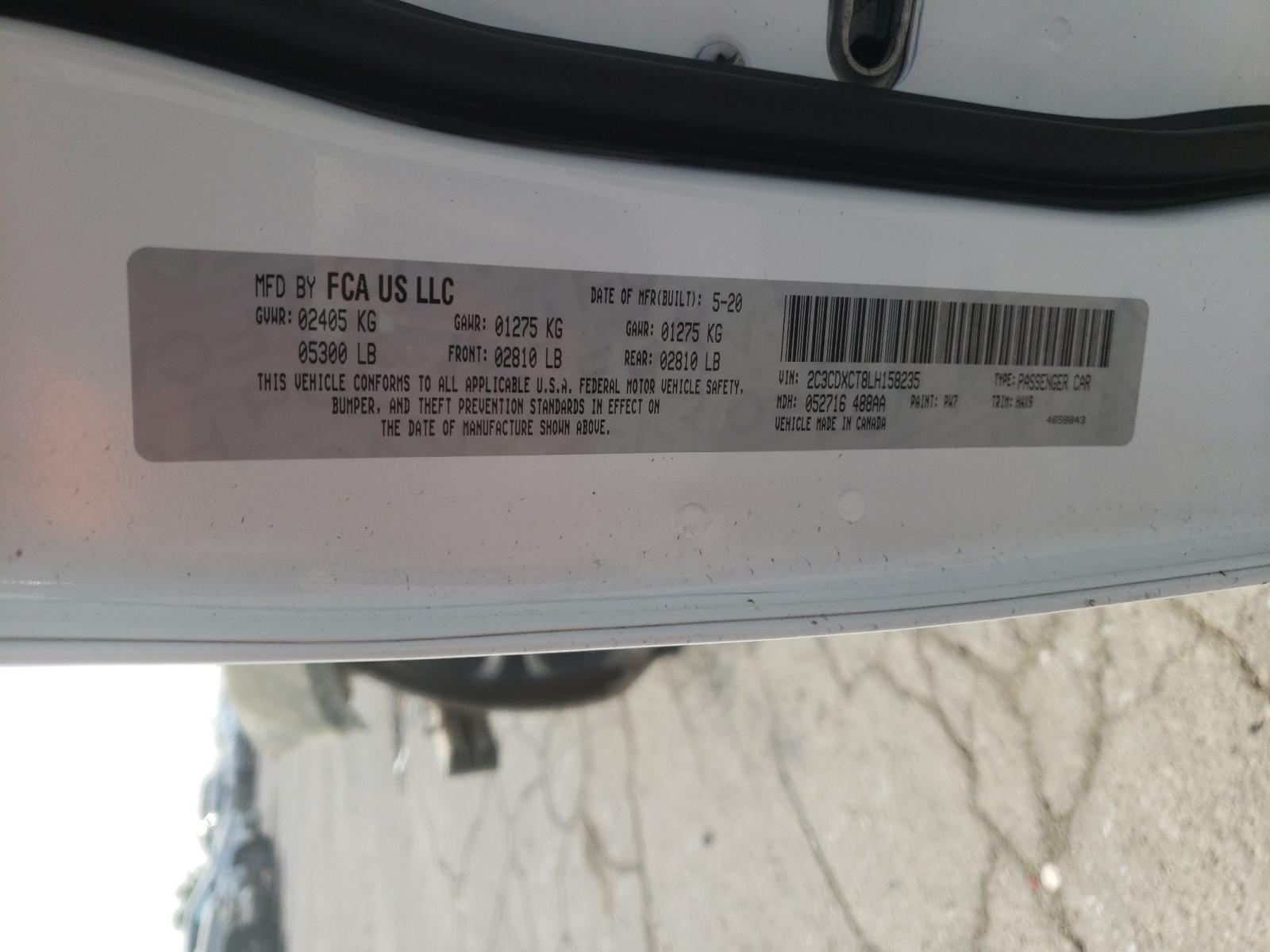 Photo 10 from auction – 2020 DODGE CHARGER R/ with VIN 2C3CDXCT8LH158235
