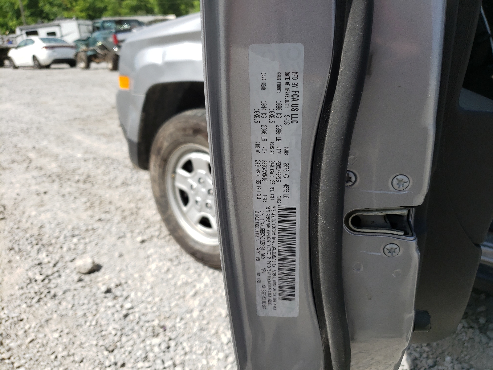 Photo 10 from auction – 2017 JEEP PATRIOT SP with VIN 1C4NJRBB7HD126480