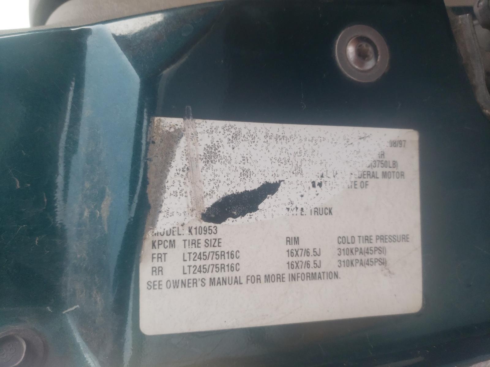 Photo 10 from auction – 1997 CHEVROLET 1500 with VIN 1GCEK19M8VE272141