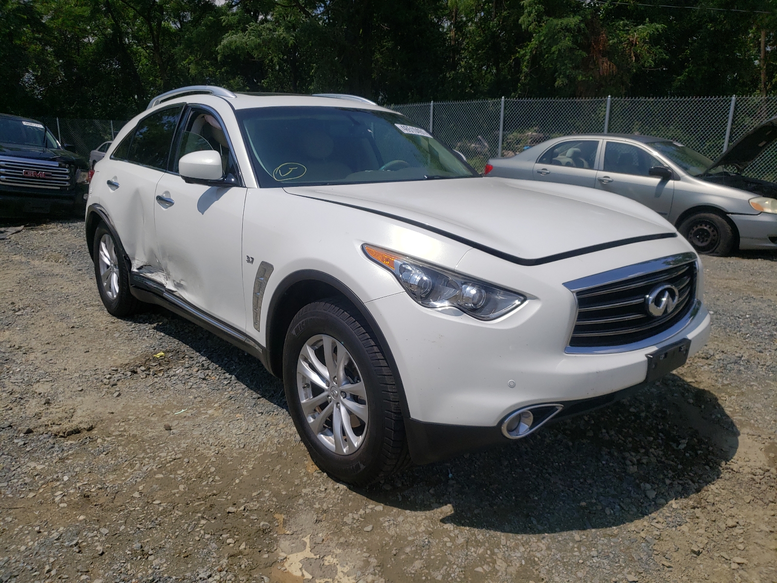 INFINITI QX70 2014 with VIN JN8CS1MW1EM411052 - Photo from auction