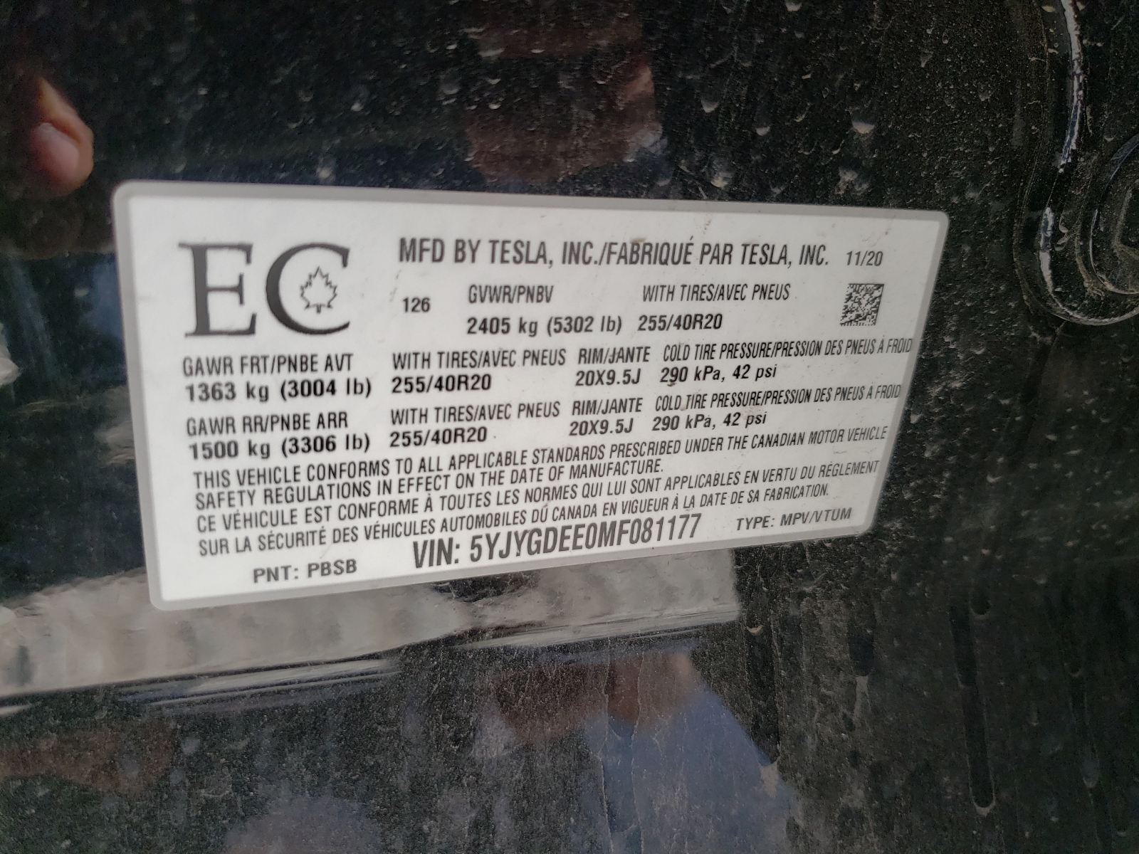 Zdjęcie 10 z aukcji – 2021 TESLA MODEL Y z VIN 5YJYGDEE0MF081177