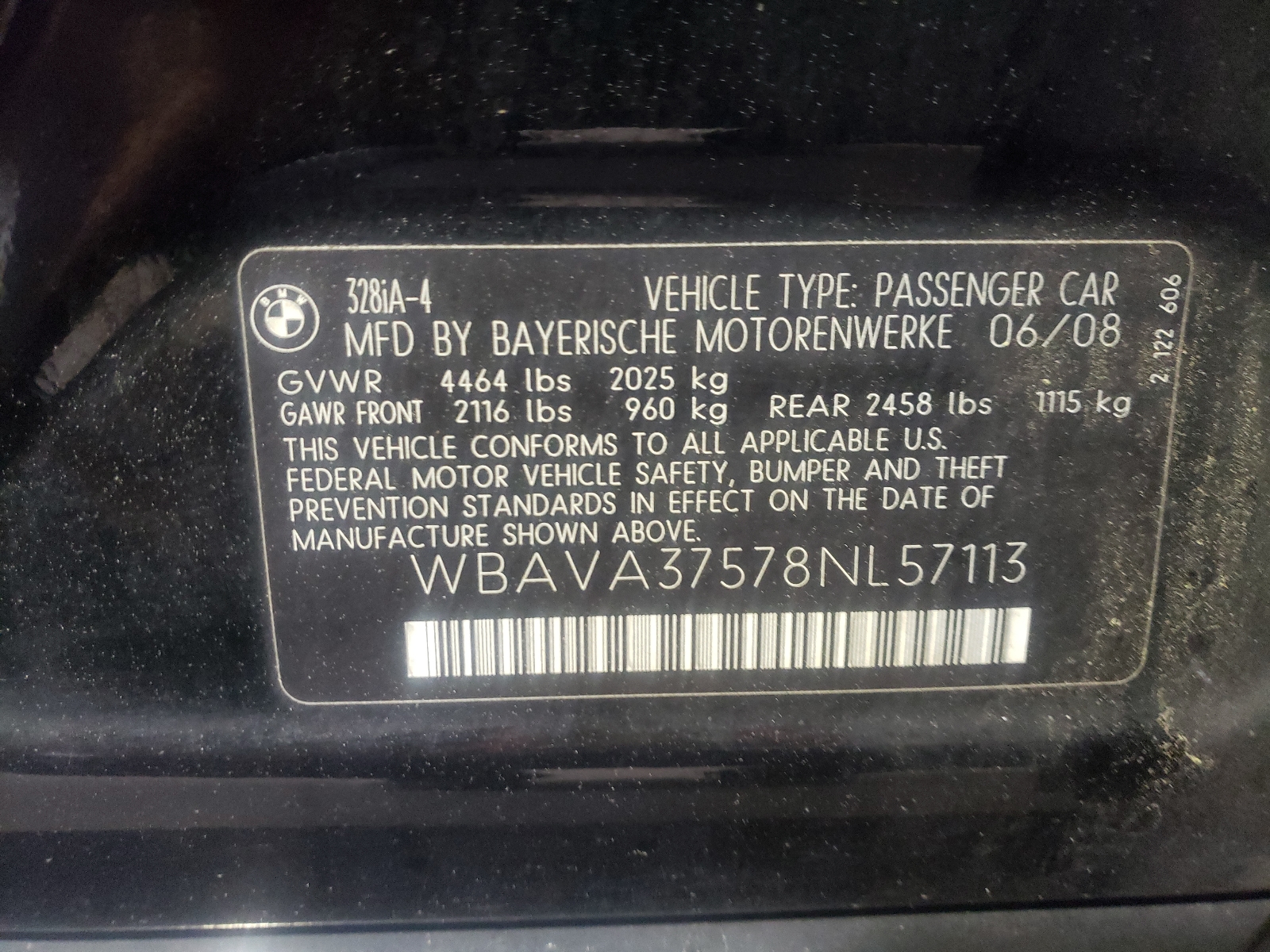 Zdjęcie 10 z aukcji – 2008 BMW 328 I z VIN WBAVA37578NL57113