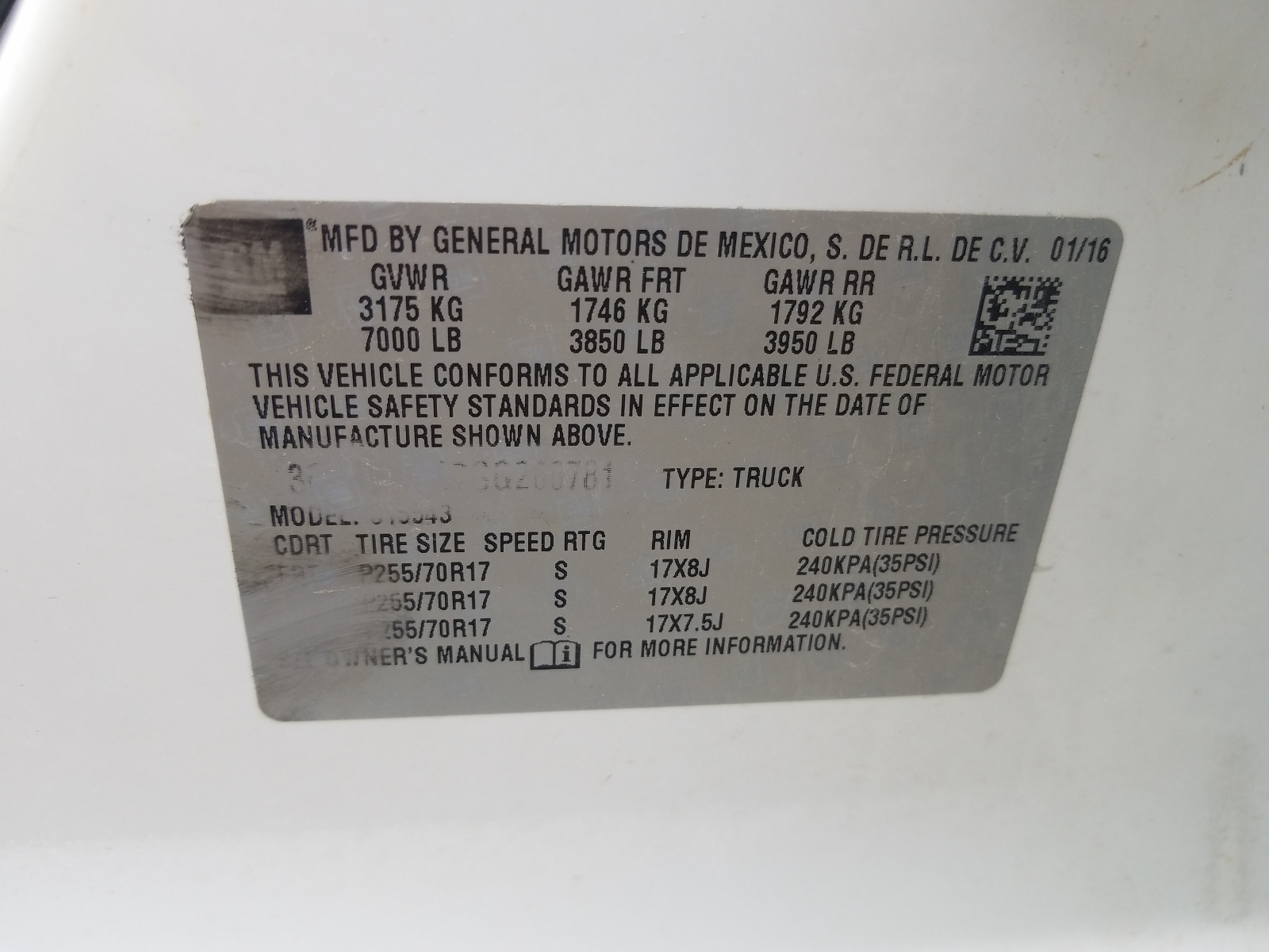 Photo 10 from auction – 2016 CHEVROLET SILVERADO with VIN 3GCPCREC7GG200781