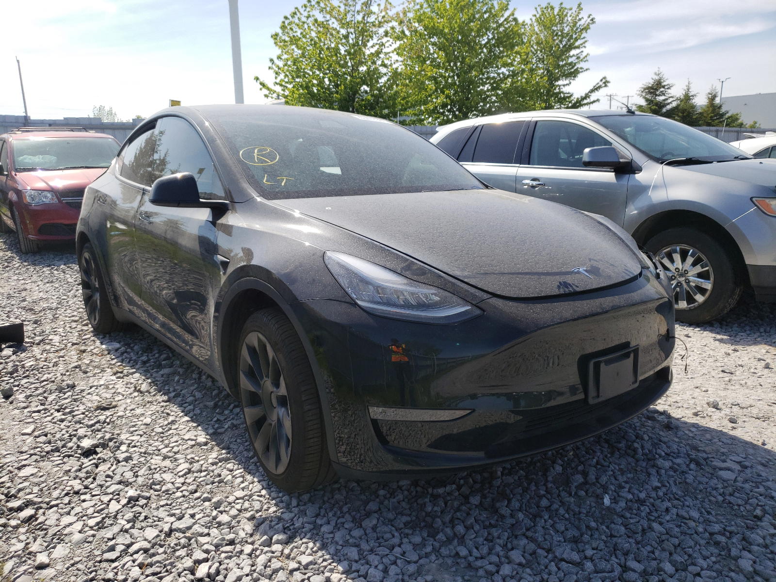 TESLA MODEL Y 2021 with VIN 5YJYGDEE0MF081177 - Photo from auction