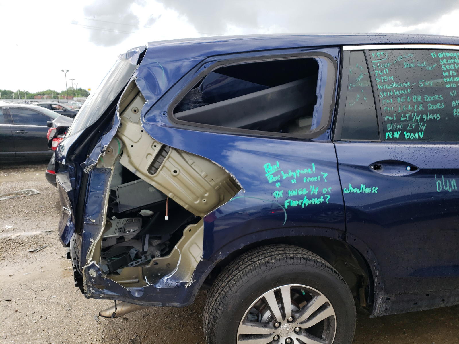 Photo 9 from auction – 2016 HONDA PILOT EX with VIN 5FNYF6H37GB106699